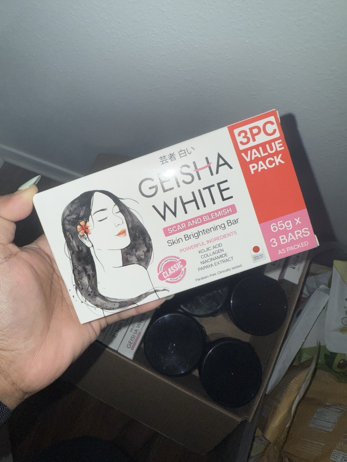 GEISHA WHITE SKIN BRIGHTENING BAR 65gx3bars