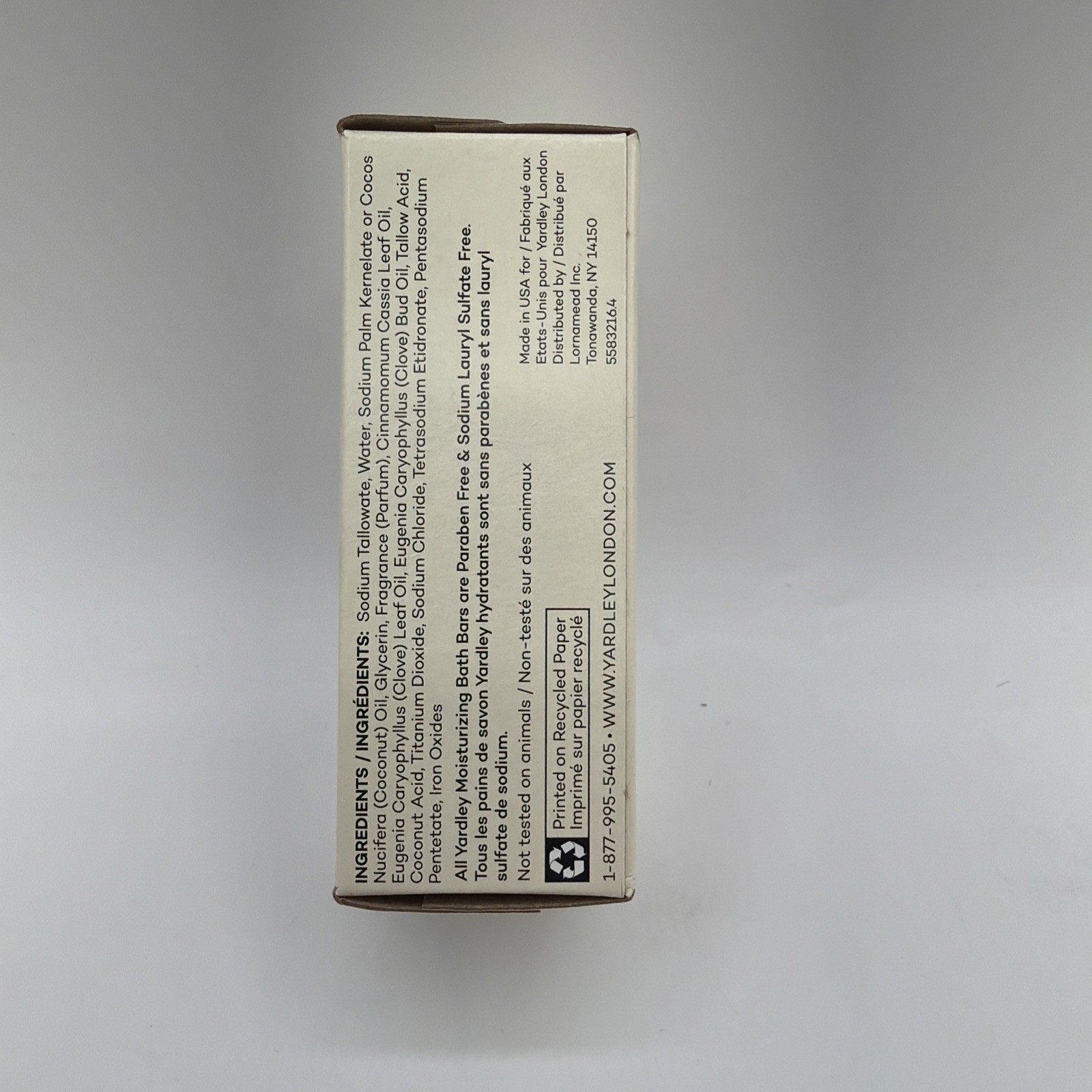 Yardley London Cinnamon Swirl Limited Edition Soap Bar Clove Bud Oils 4oz 4 Pack