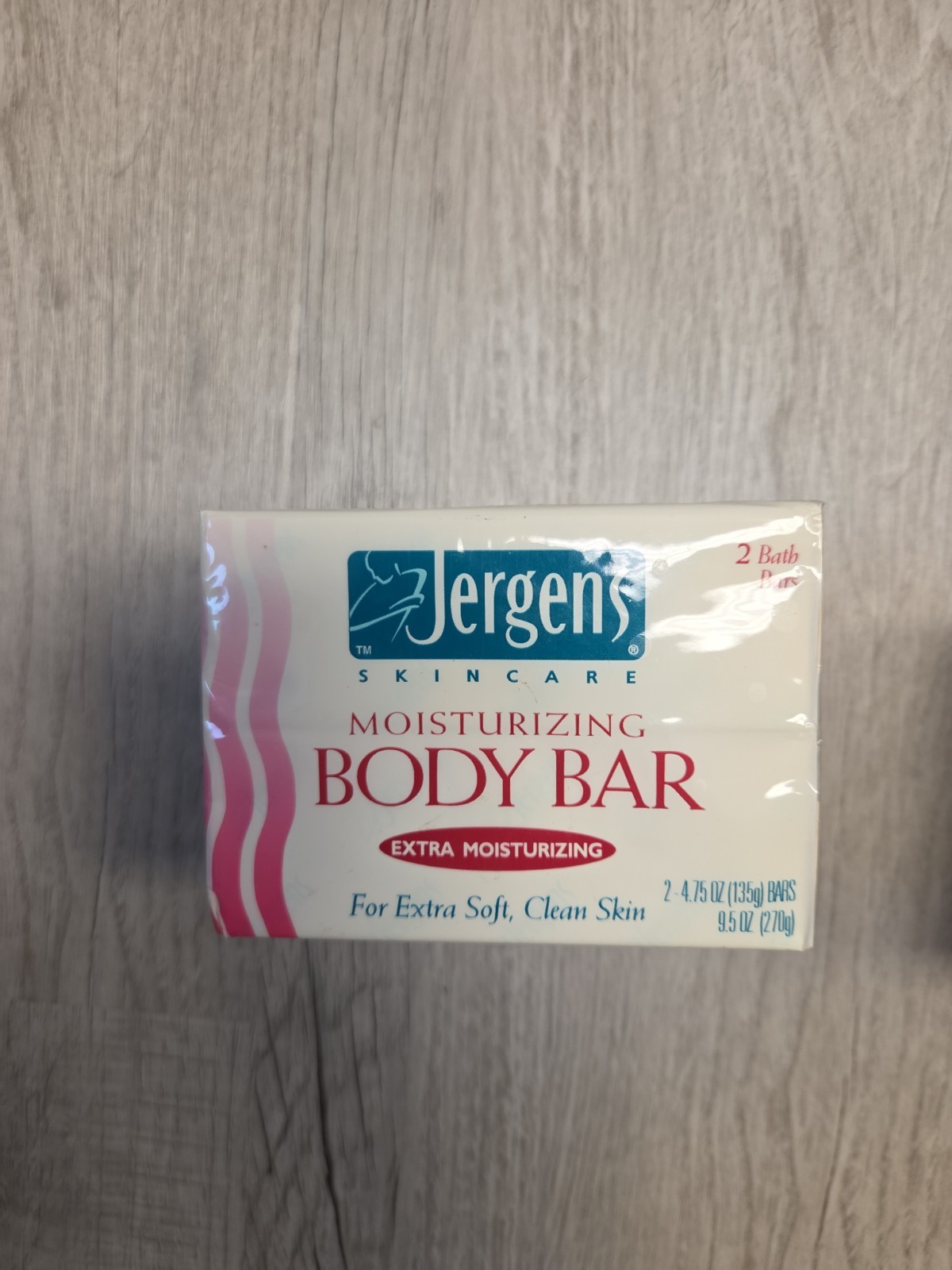 Vintage 1996 Lot Of 4 Jergens Extra Moisturizing Body Bar Soap 4.75 oz ea USA