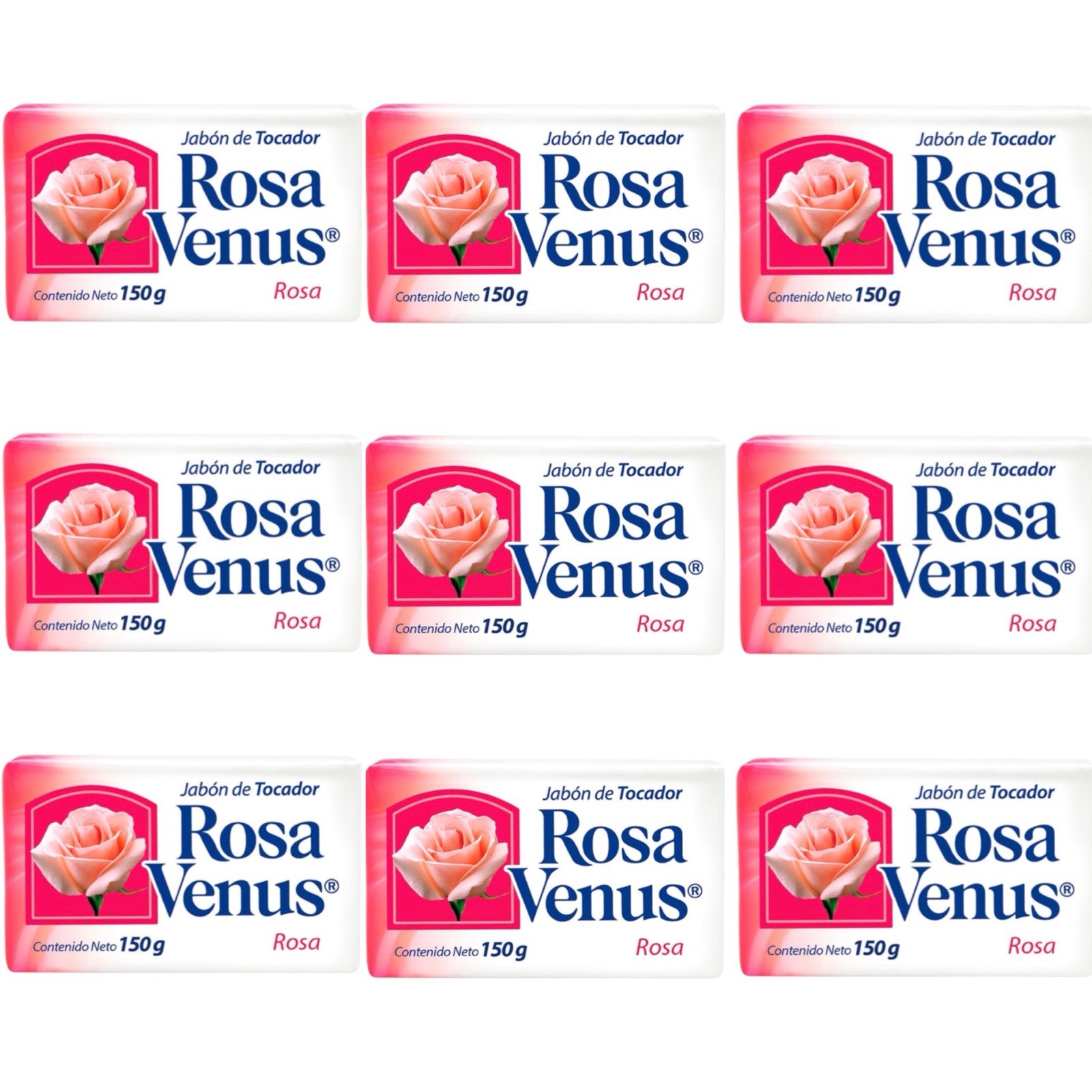 9 JABONES ROSA VENUS 🇲🇽 (150g) – 9 ROSA VENUS PINK SOAPS