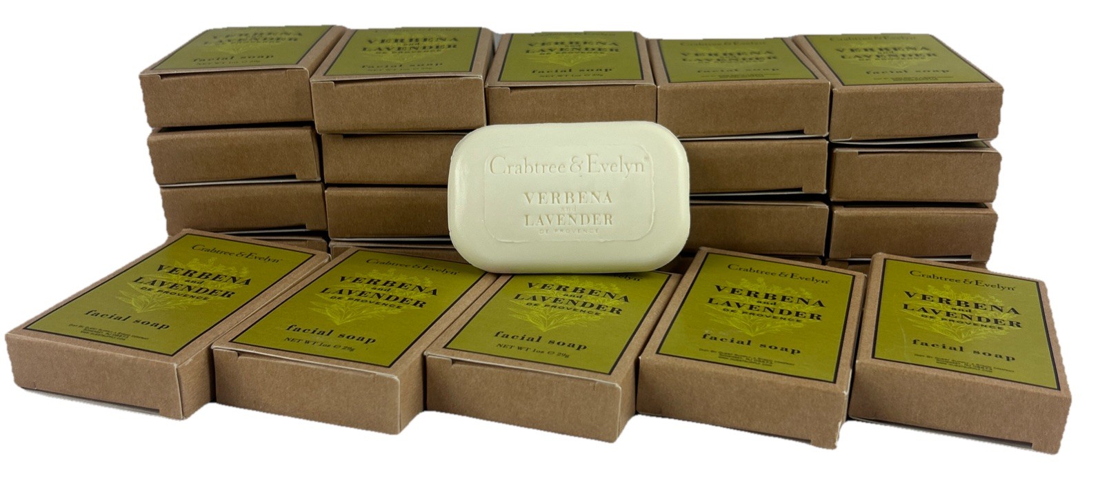 Crabtree & Evelyn Verbena Lavender Soap 25x 1oz Bars NEW Bulk Discontinued