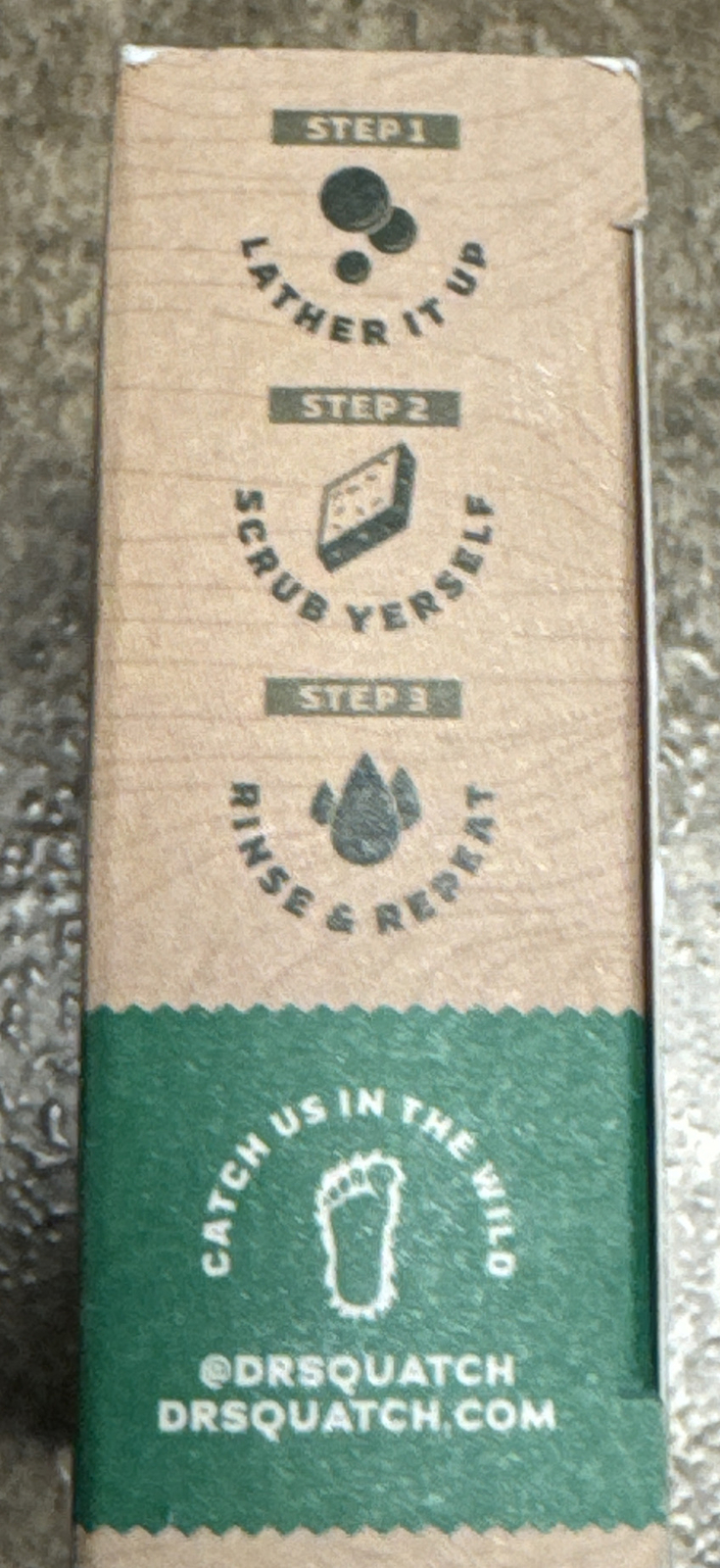 Dr Squatch Men’s Natural Soap Spearmint Basil 5oz Bar Zero Grit
