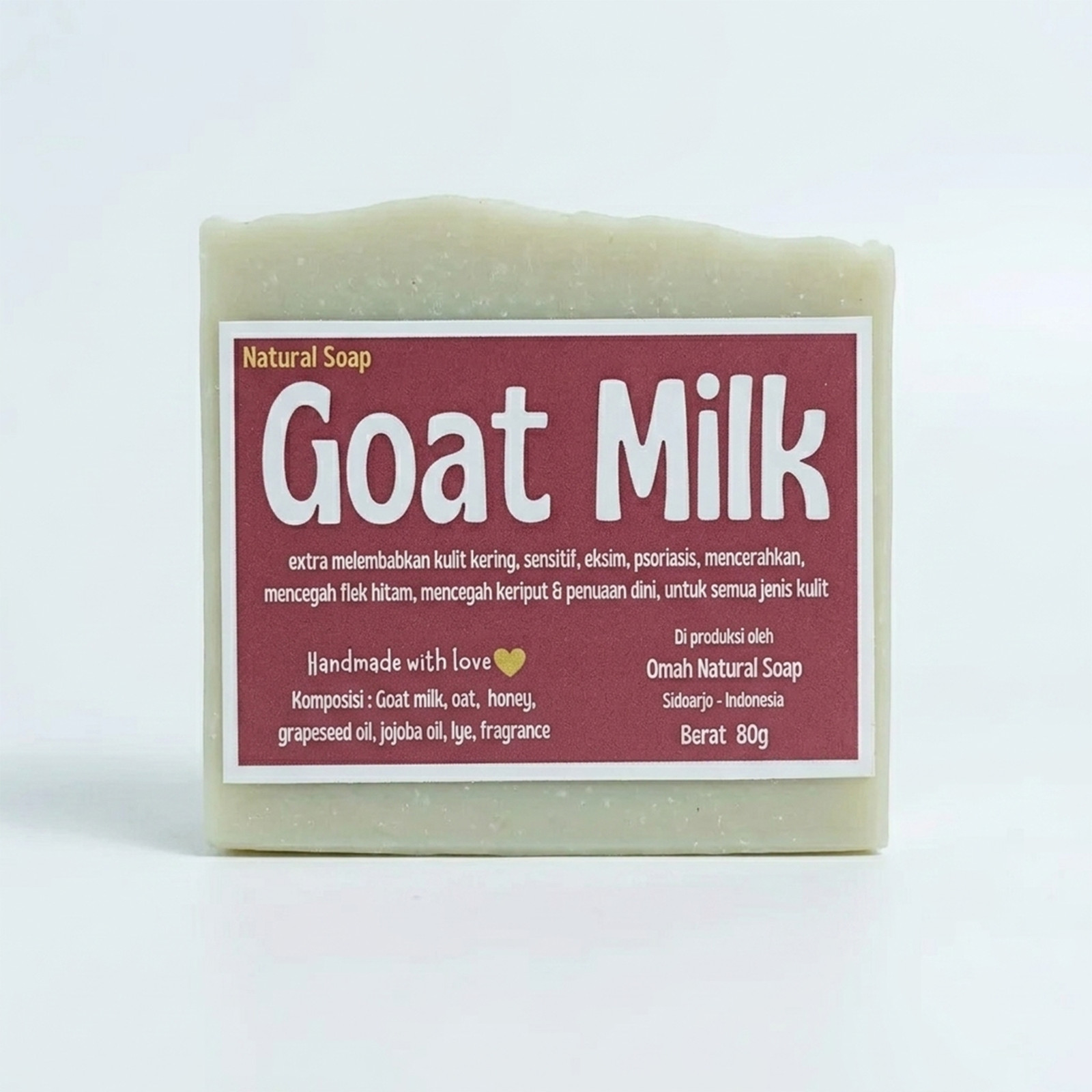 4PCS Omah Natural Goat Milk Soap 80g Bar Natural Moisturizing Handmade Soap Set