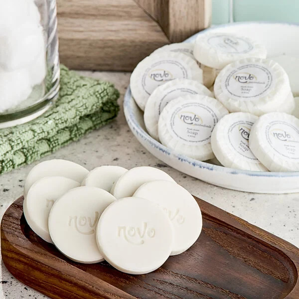 Hotel Motel Bath Soap Bars 0.42 oz 1000 Pack Wrapped Round White Bulk