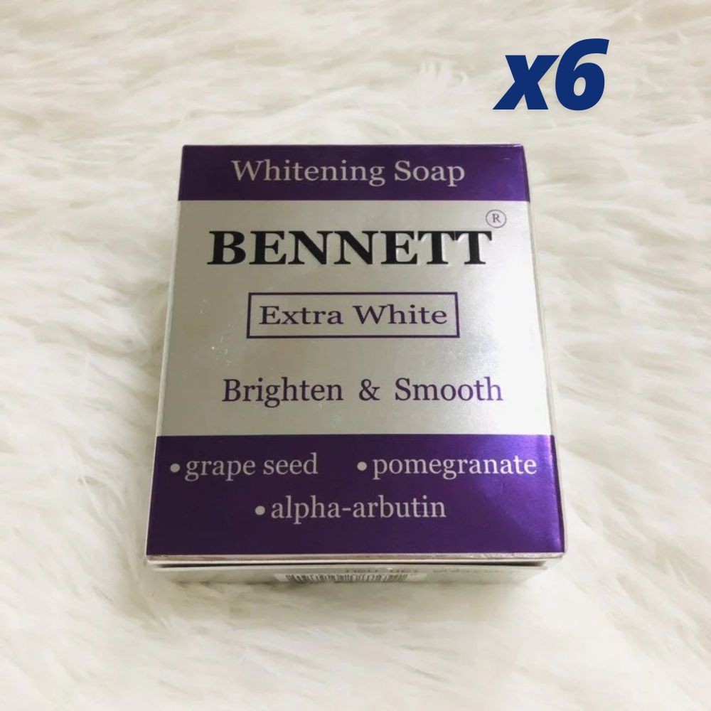 6x BENNETT Extra White Soap Alpha Arbutin Antioxidant Skin Whitening 130g