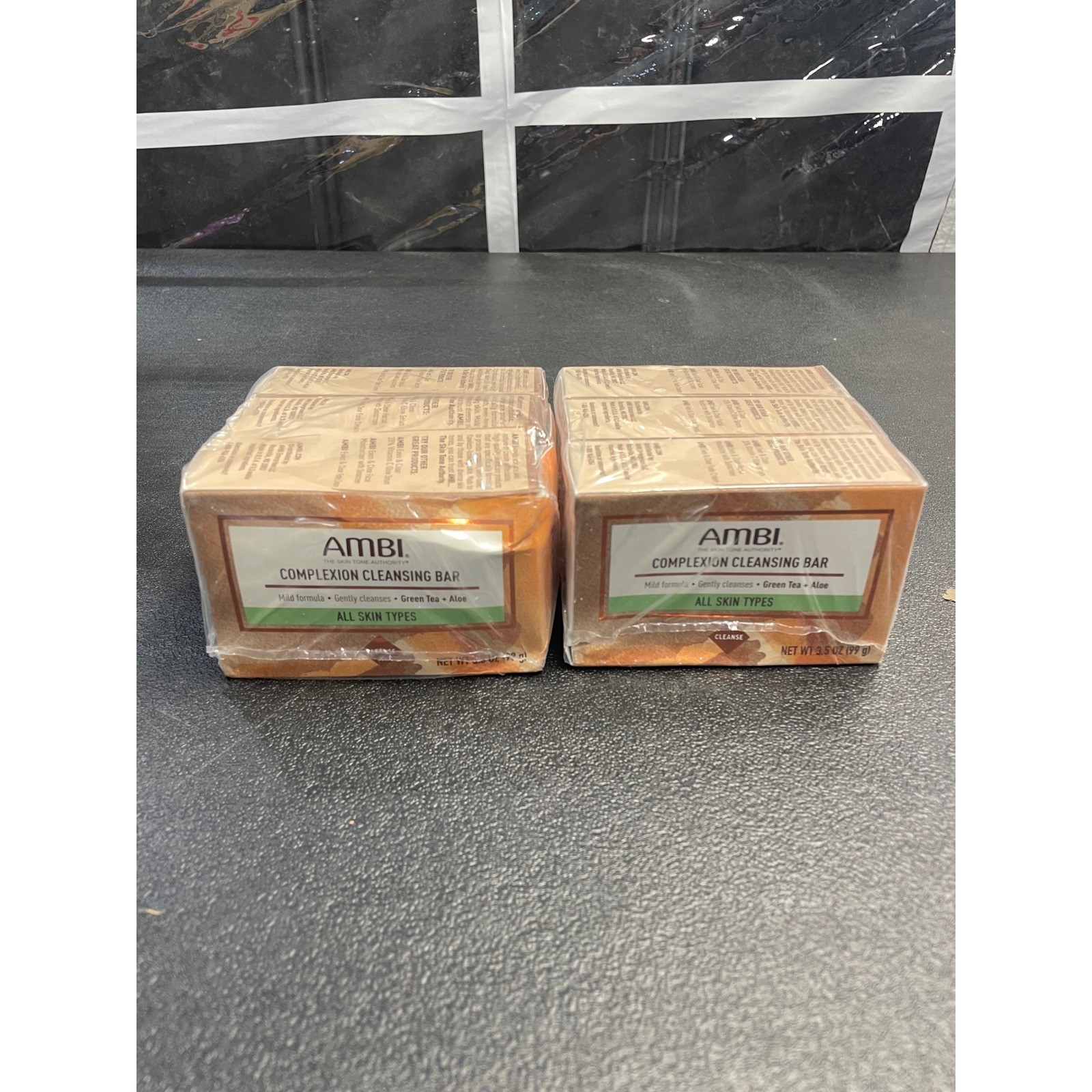 Ambi Complexion Cleansing Bar Soap 3.5oz Green Tea & Aloe 6 Pack Total