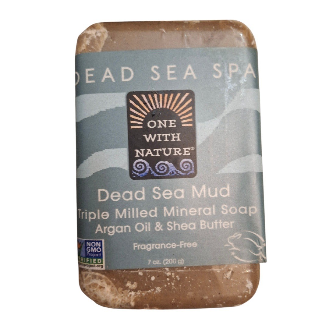 One With Nature Dead Sea Mud Triple Milled Mineral Soap Argan Oil Shea Butter