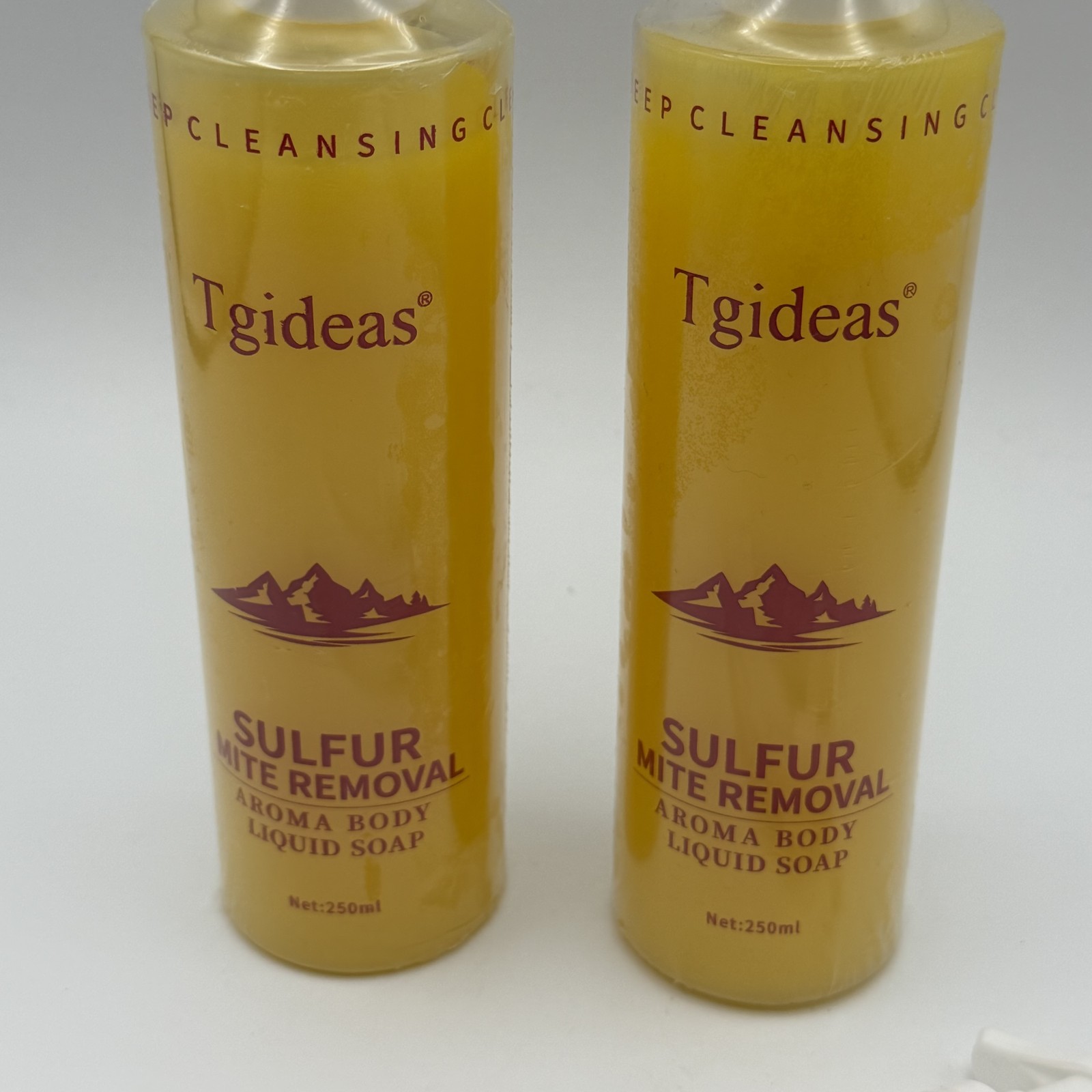 2-Pack Tgideas Sulfur Mite Removal Aroma Body Liquid Soap 250ml Deep Cleansing