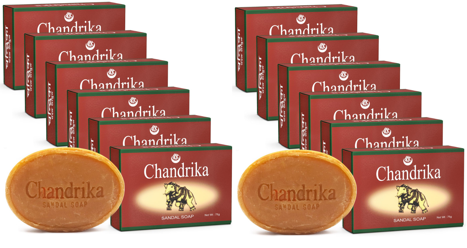 Chandrika Sandal Soap 75 gm *****12 BARS FREE SHIPPING*****