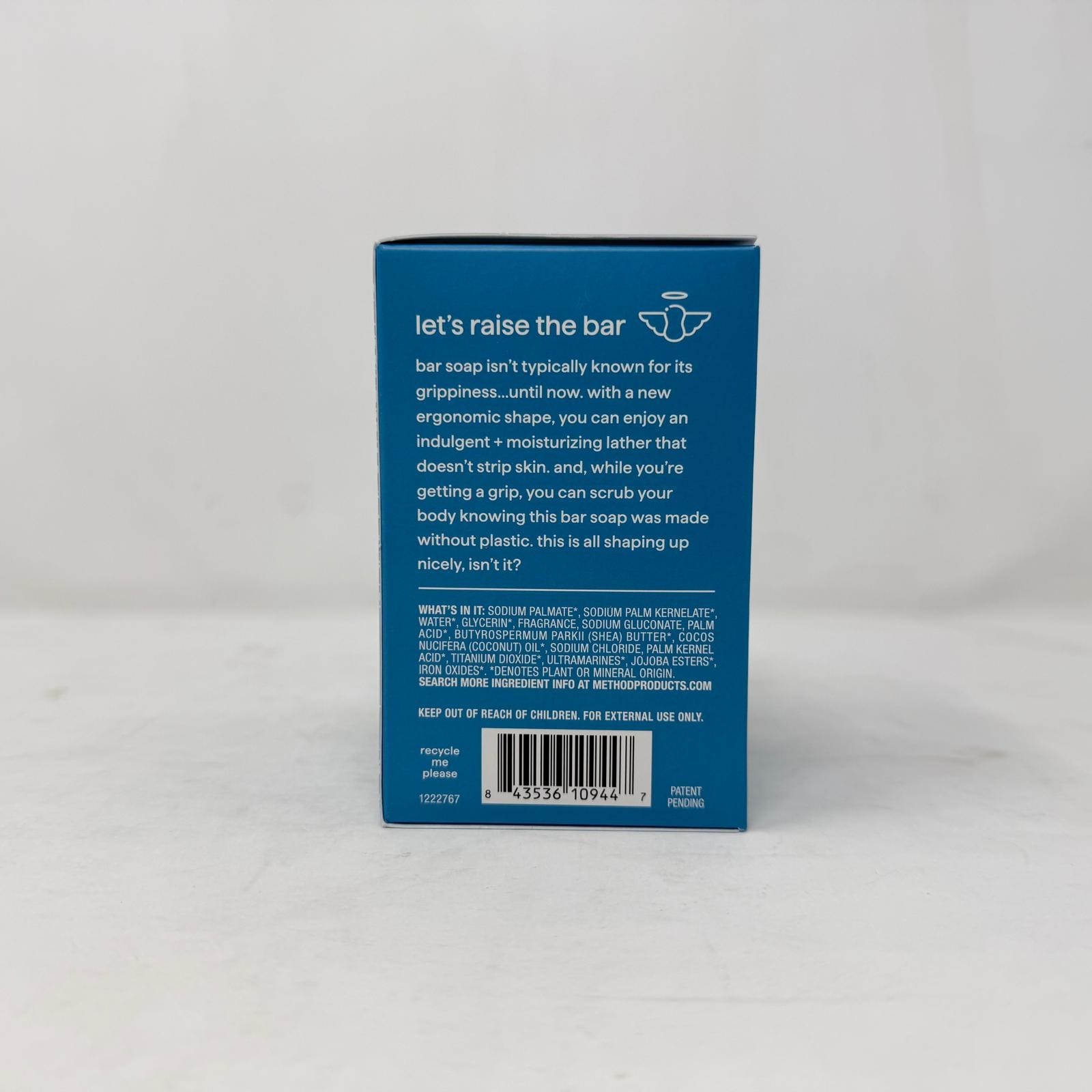 3-Pack Method Men’s Body Wash Bar Soap, Glacier + Granite, 5oz, 2 Count (6 Bars)