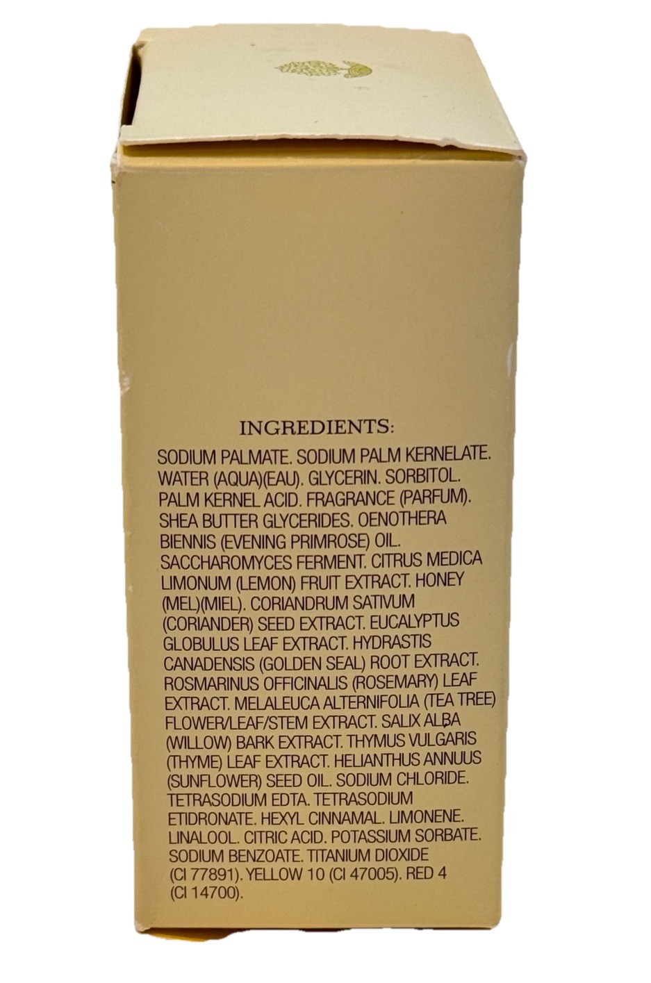 Retired Crabtree & Evelyn Citron Honey & Coriander Bar Soap NIB 4.9 ounces
