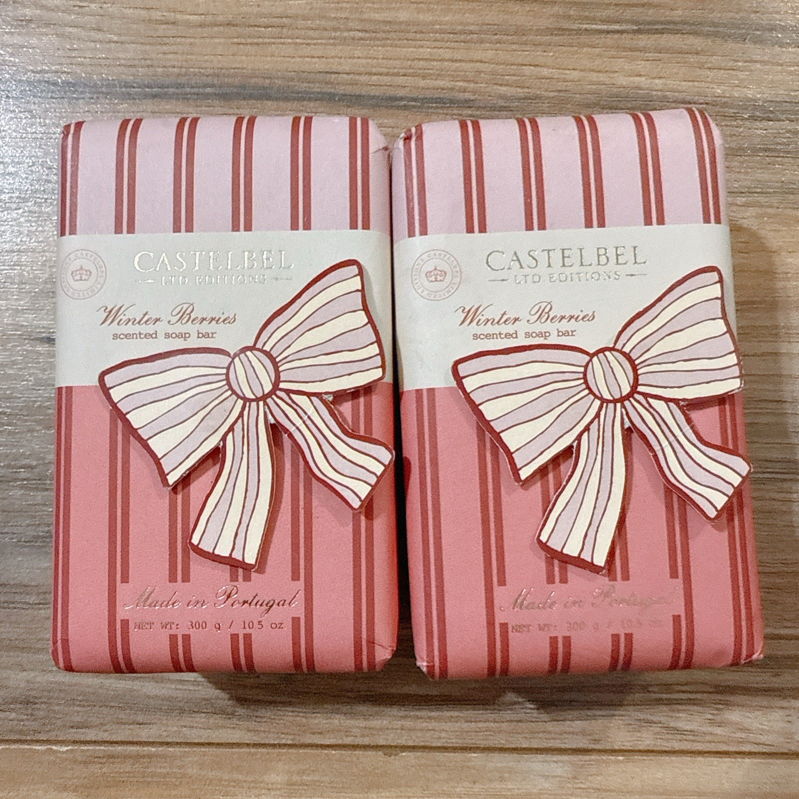 2pcs Castelbel Scented Bar Soap 10.5oz -Winter Berries Portugal Soap