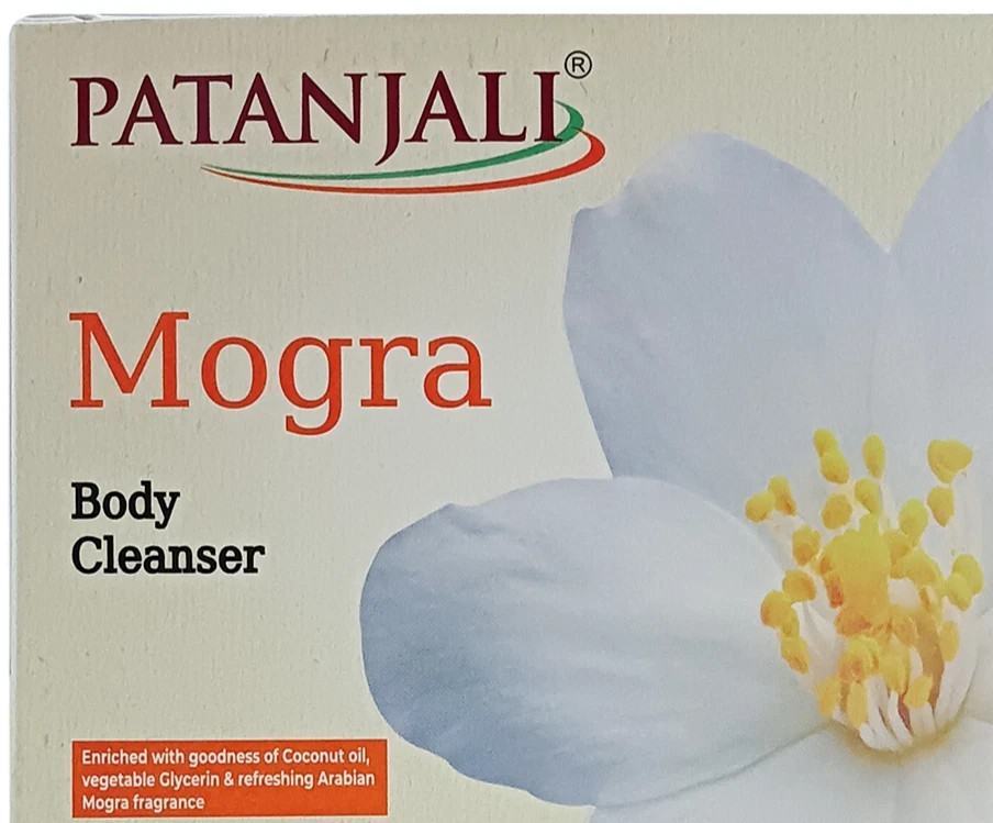 3 Pack Patanjali Mogra Body Cleanser Soap Free Shipping (125 Gram Each Pack)