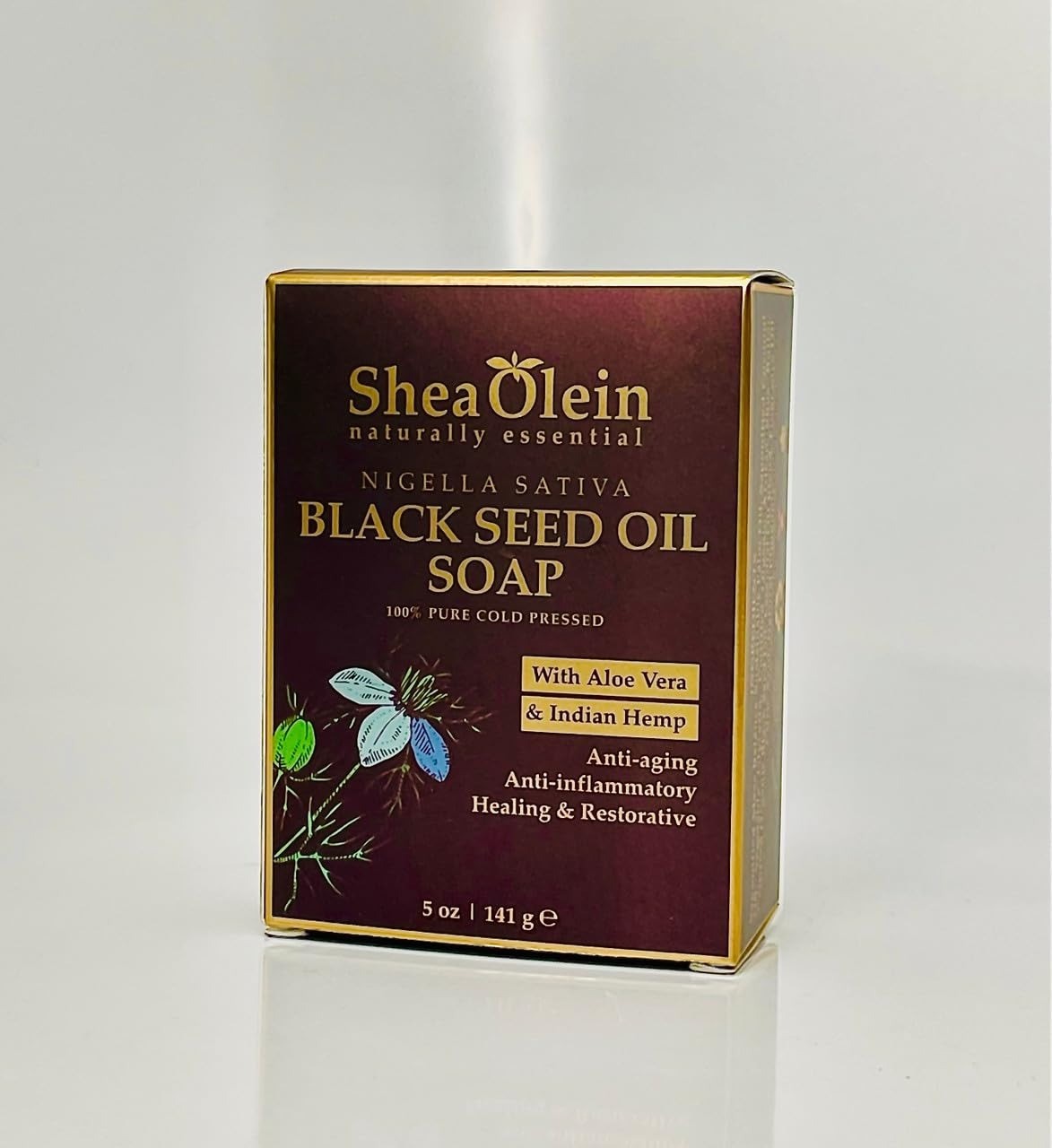 Shea Olein Black Seed Oil Soap 6 Pack 5oz Aloe Vera Indian Hemp Nigella Sativa
