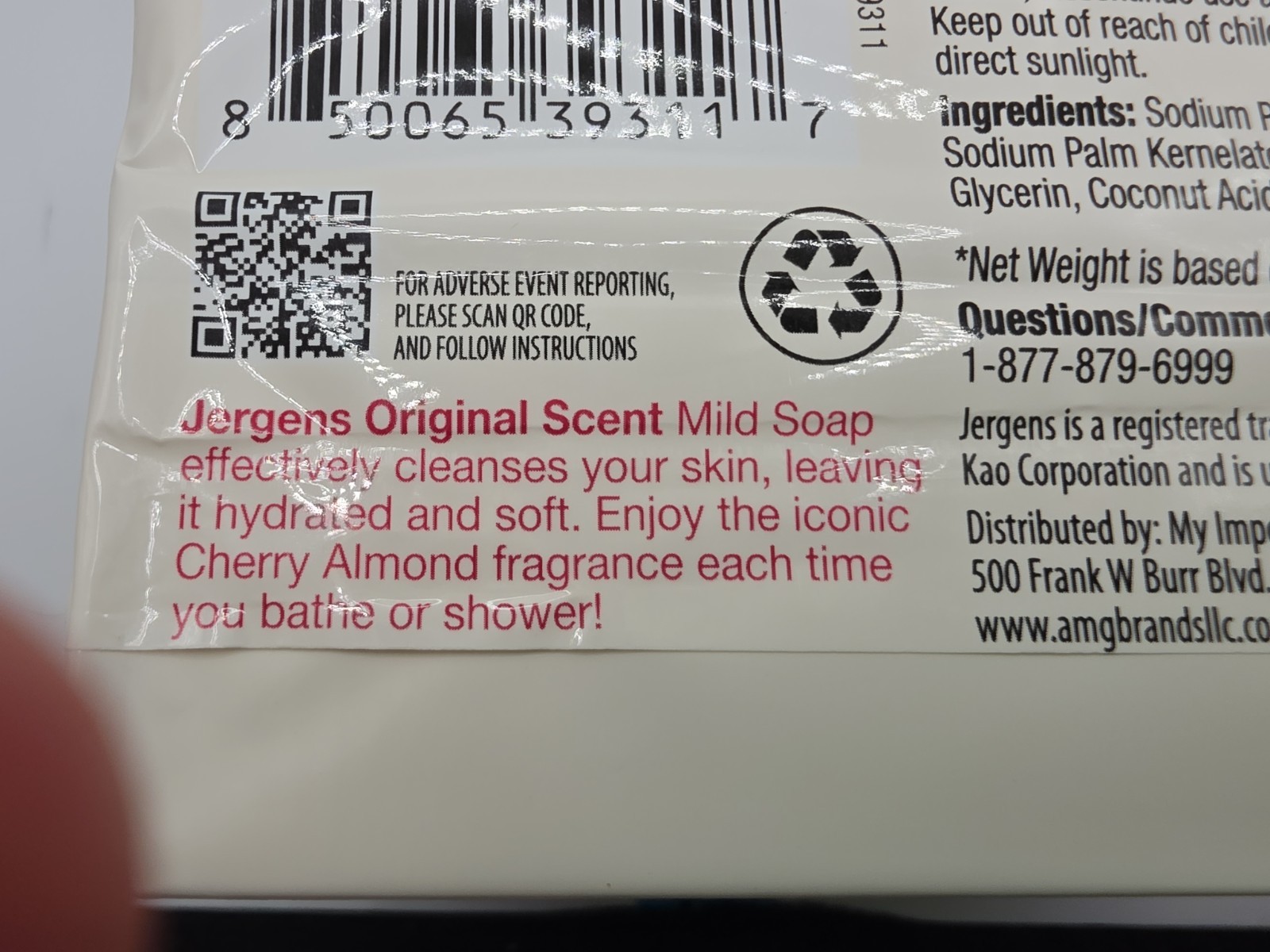 3 pack of Jergens Cherry Almond Mild Soap Original Scent – 8 Bars – 3 Oz Each