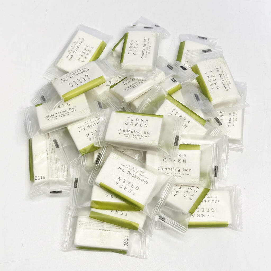 TERRA GREEN (30 PACK) Cleansing Bar Enriched W/ White Tea 0.72oz White