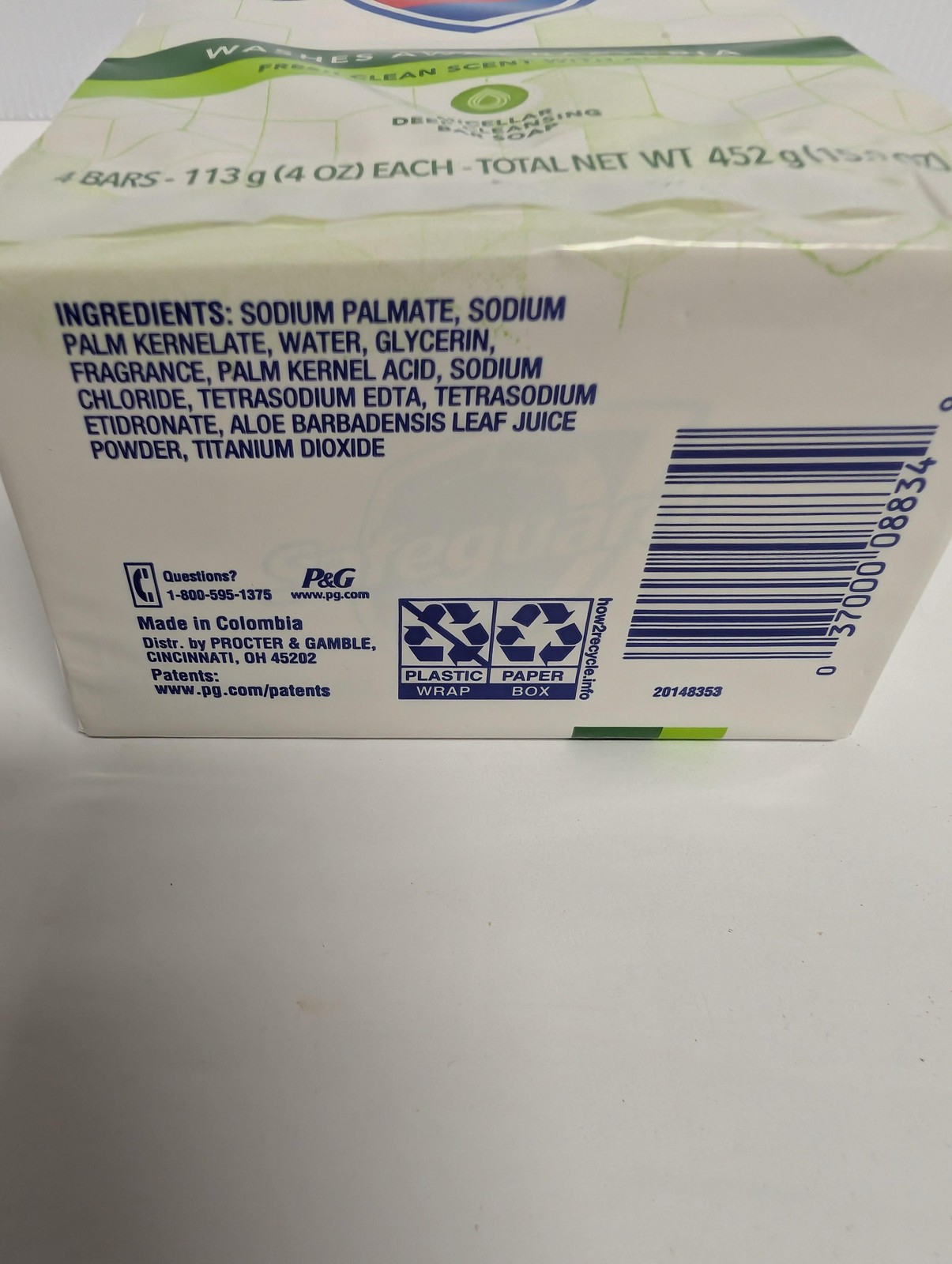 Safeguard Bar Soap 4 Bars 4 oz Each Fresh Clean Scent with Aloe 15.9 oz Micellar