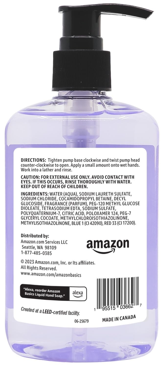 Amazon Basics Original Fresh Liquid Hand Soap with 7.5 Fl Oz (Pack of 6)