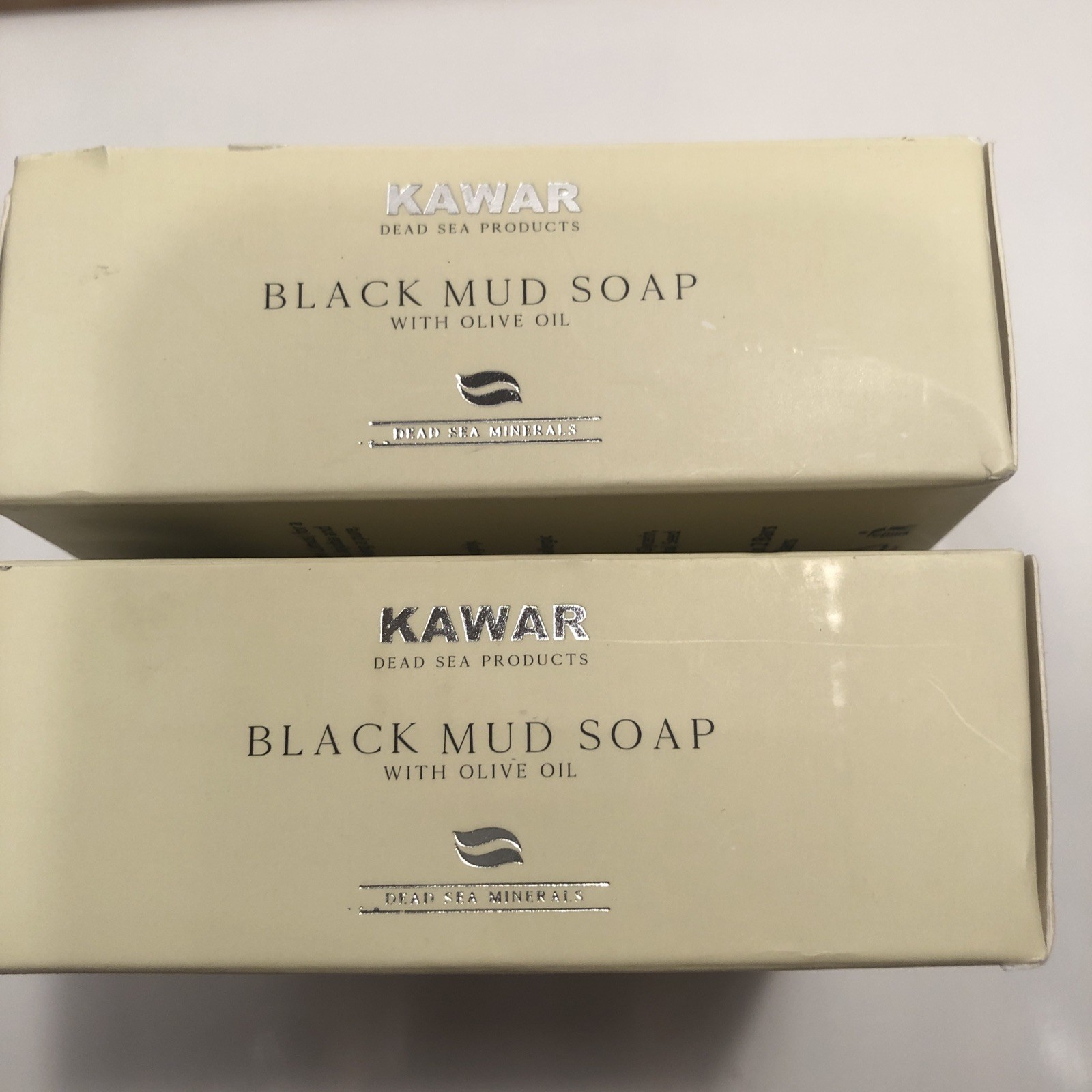 4 Kawar Dead Sea Products Black Mud Soap Olive Oil 4.2oz 2 Bars Each Box 4 Total