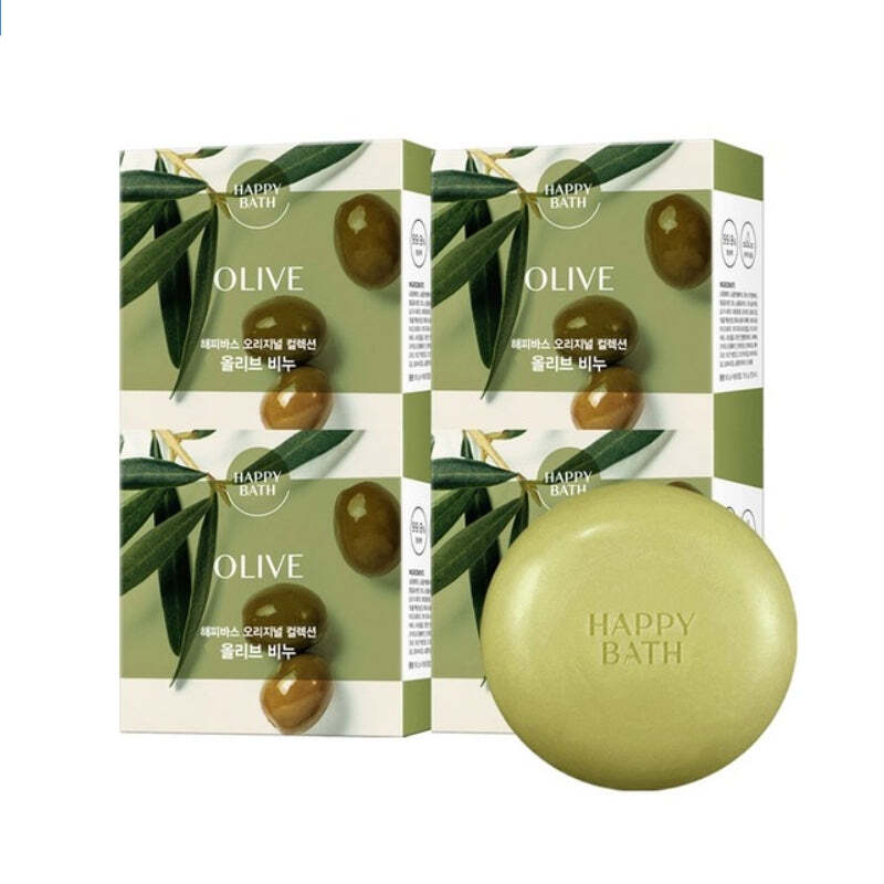 Happy Bath Original Collection Bar Soap Olive 90g*4Pcs – FREE SHIPPING