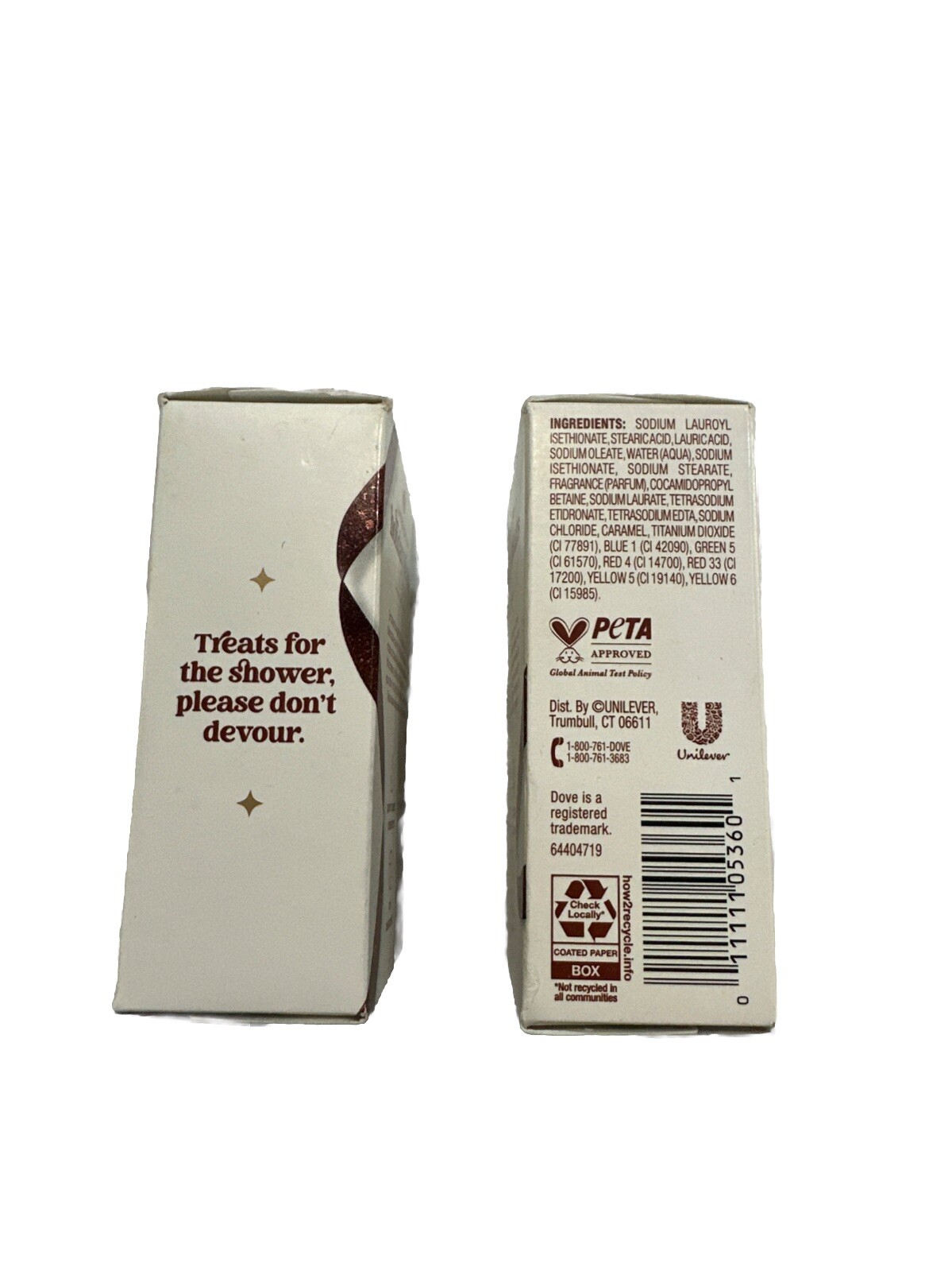 2 Pack! Dove Limited Edition Holiday Treat Bar Soap Hot Cocoa Swirl Scent 5oz