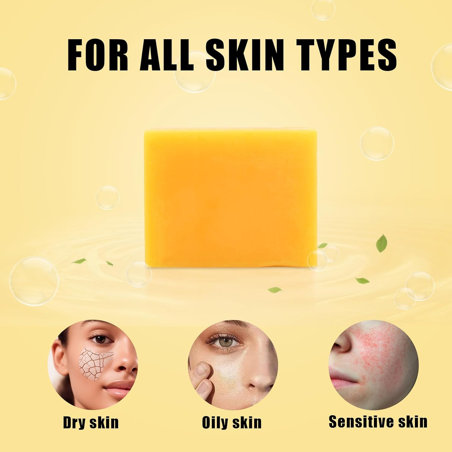 3 Pack Turmeric Soap Bar for Face & Body Cleanser, Organic Turmeric Soap, Smooth