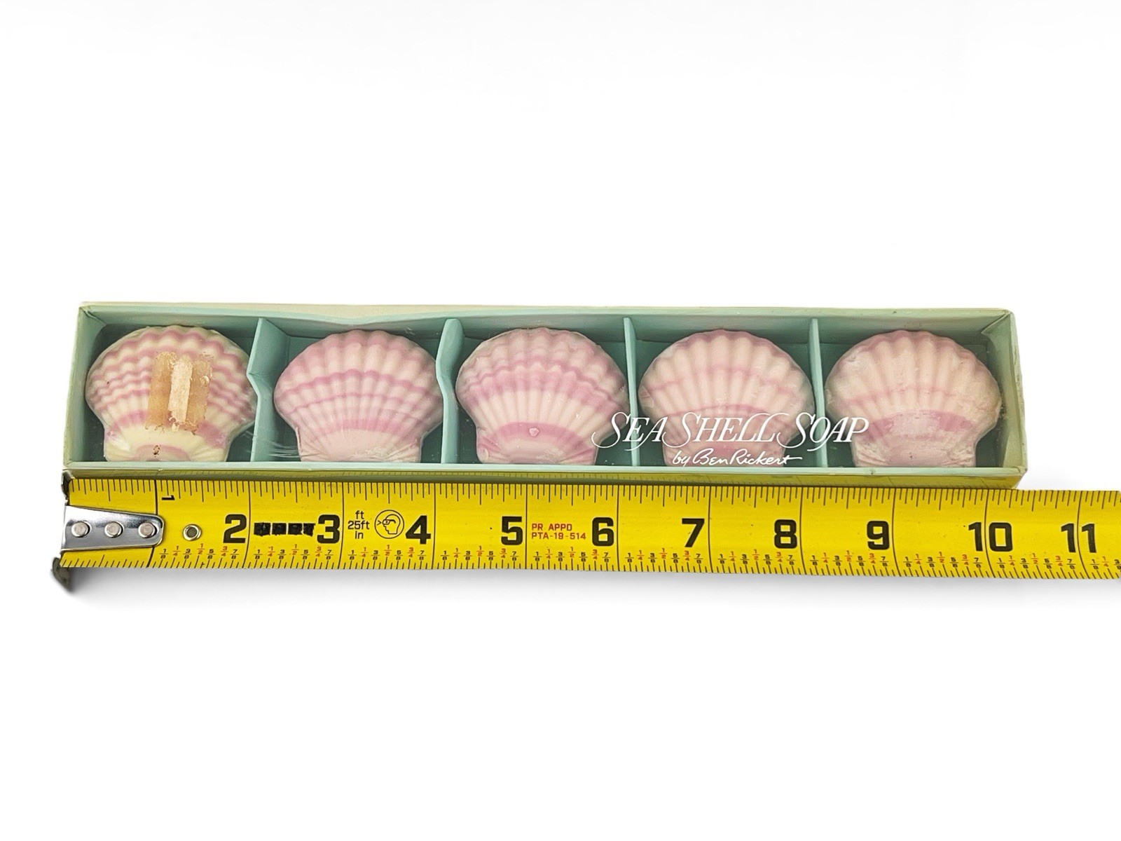 Vtg Sea Shell Soap By Ben Rickert Purple Beach Bathroom Decor Box