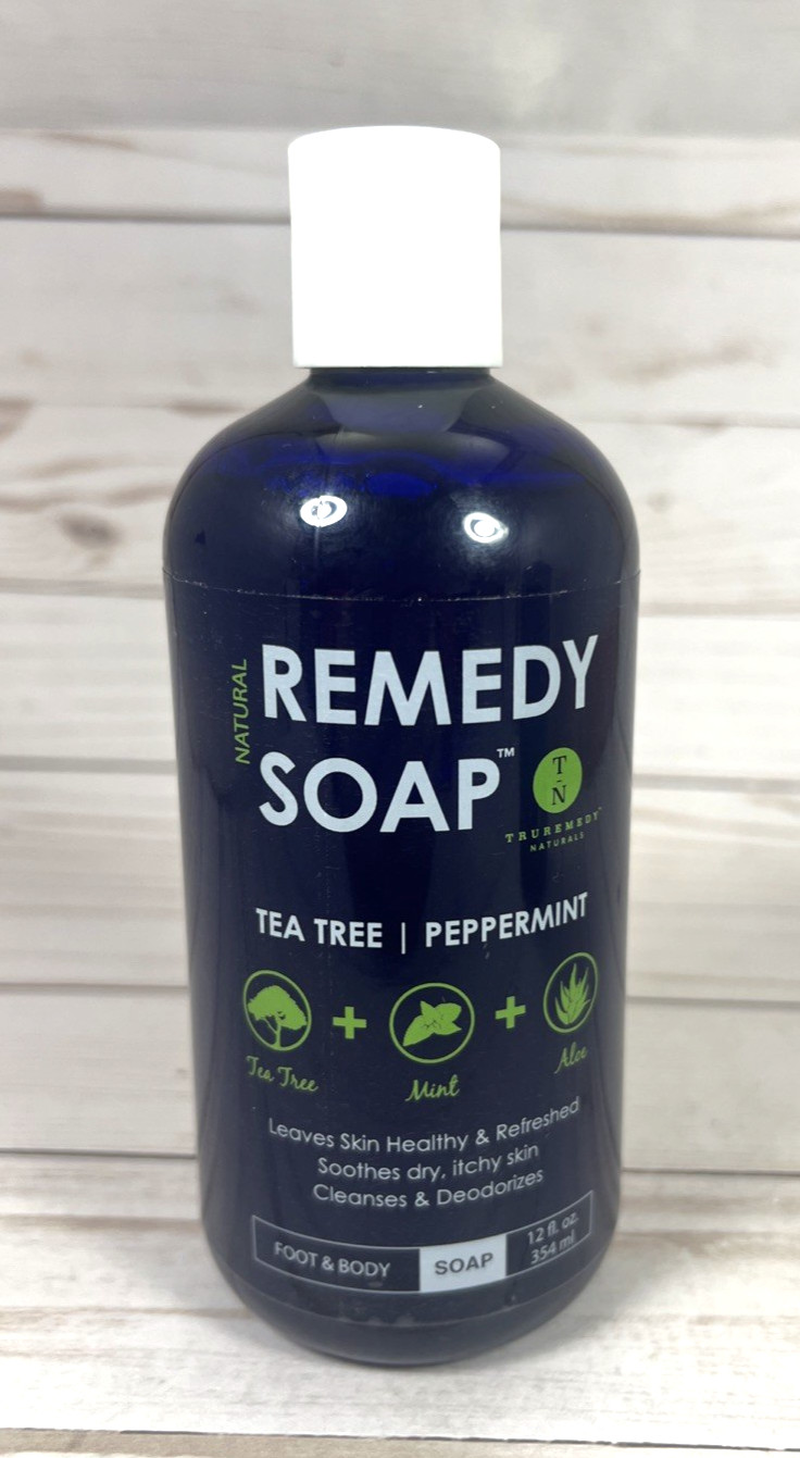 Remedy Soap Tea Tree Peppermint Foot & Body Soap Cleanse Deodorize 12oz (2Pack)
