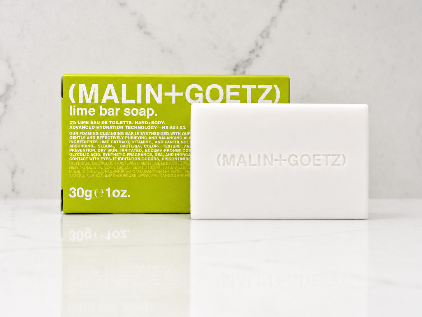 MALIN+GOETZ Lime Bar Soap, 1oz Travel Size Hand & Body Soap, 10ct