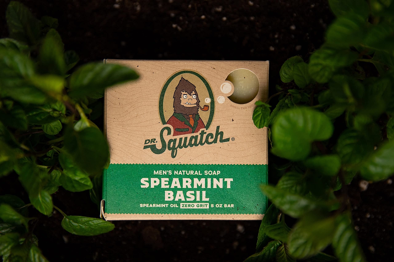 Dr. Squatch All Natural Bar Soap for Men with Zero Grit, Spearmint Basil