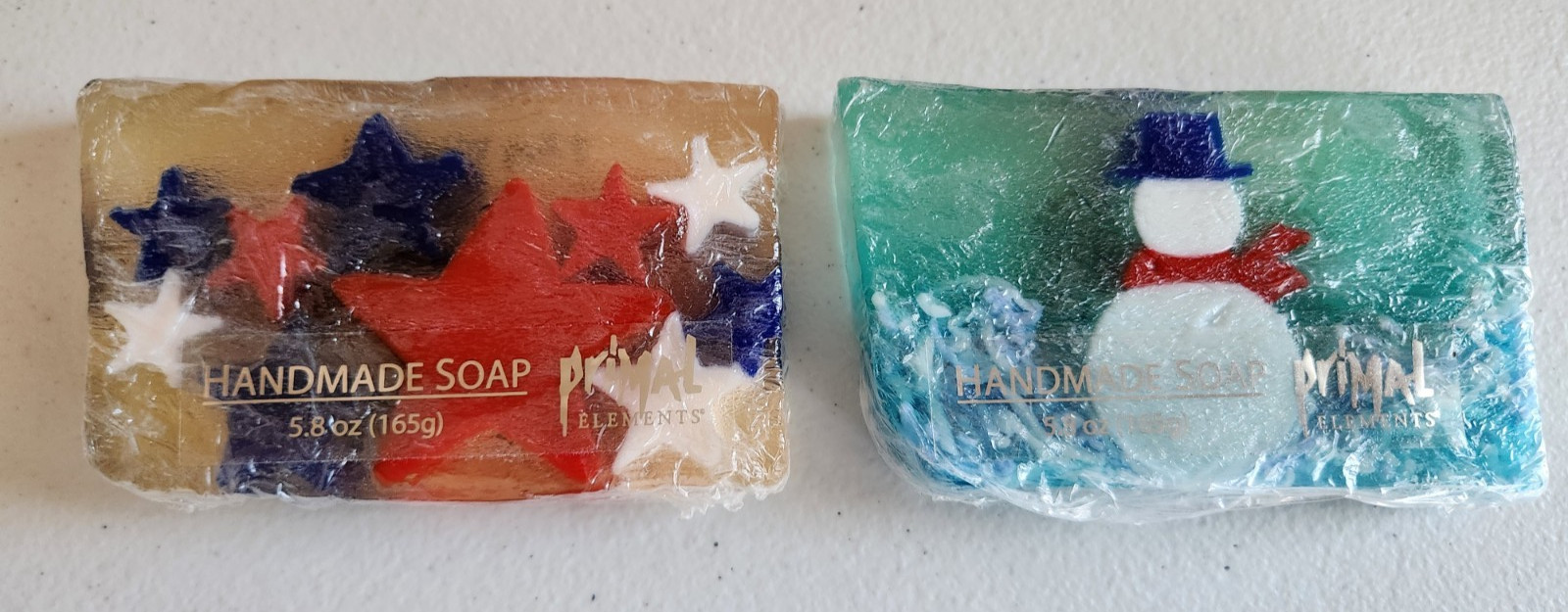 Mixed Lot 2 Primal Elements Handmade Soap – 5.8 oz each: 3 Day Weekend & Snowy