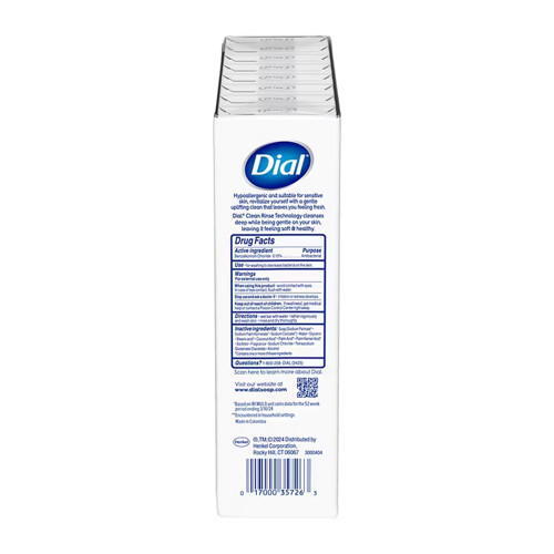 Dial Antibacterial Bar Soap Aloe Sensitive Skin 4oz Each Bars Hypoallergenic