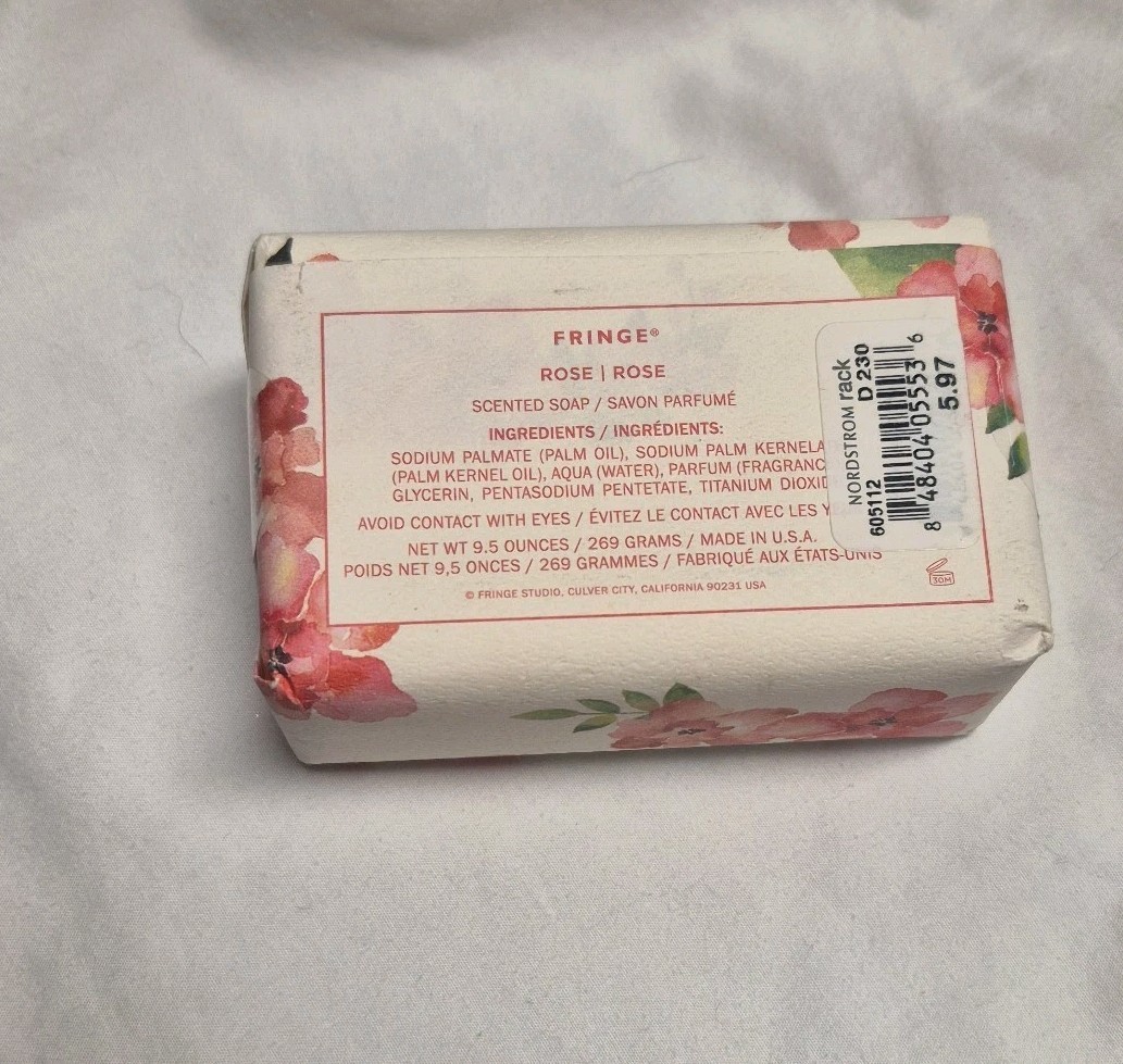 Nordstrom Rack I’ll Love You For Always Bar Rose Scented Fringe Soap Floral New