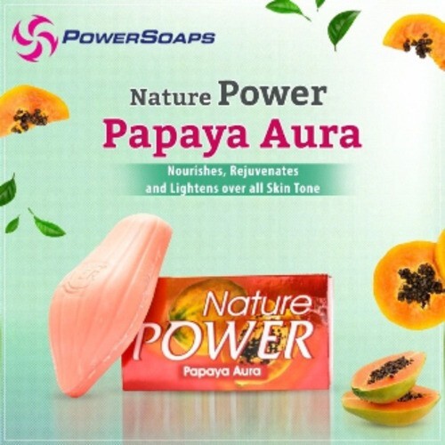 Nature Power Papaya Soap Original Herbal Beauty Skin Care bar 125g ( Indian Dis)