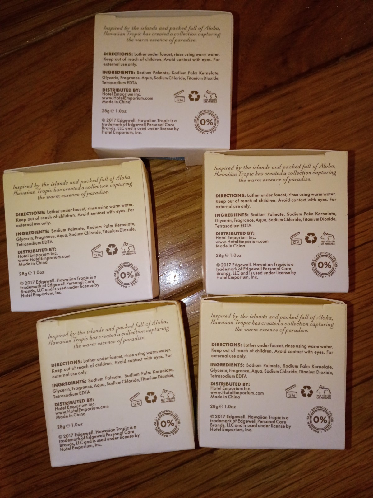 Hawaiian Tropic Coconut Bar Soap 1oz Ec Set of 5 Brand New RARE