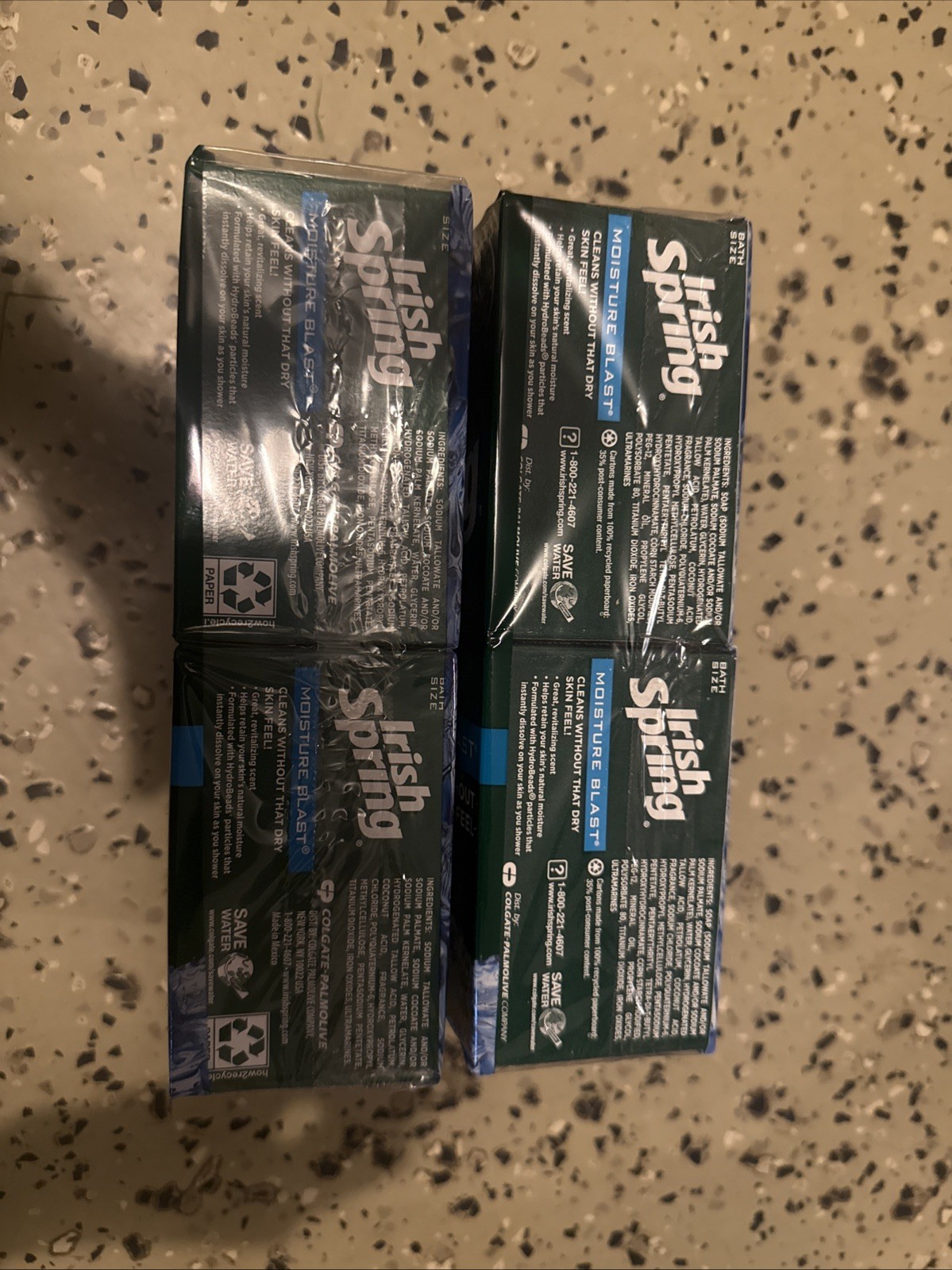 Irish Spring Moisture Blast Bar Soap 12 Pack Old Version No Flax Seed Fast Ship