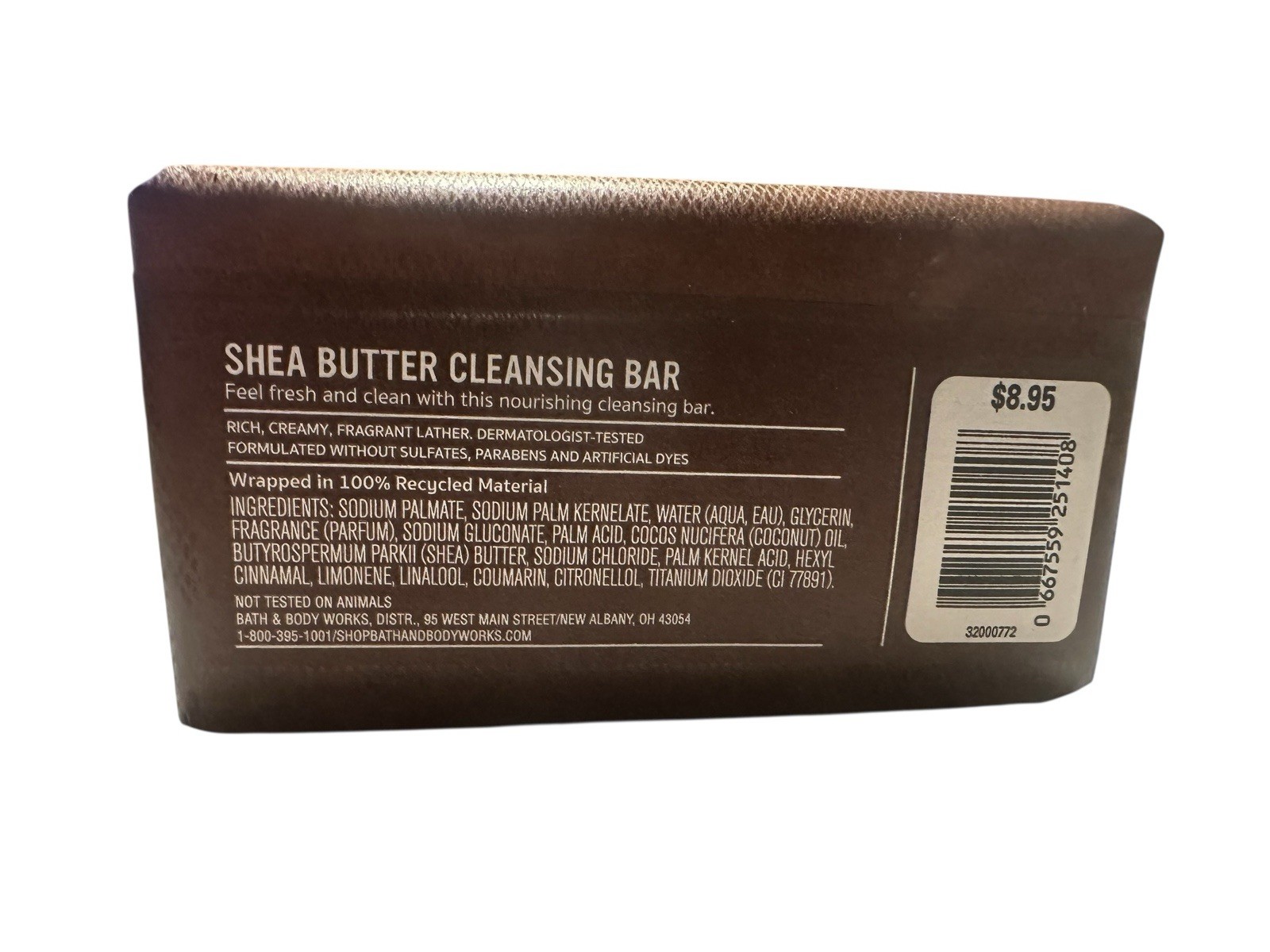 Bath & Body Works Mahogany Teakwood Shea Butter Cleansing 5 oz Body Bar Soap