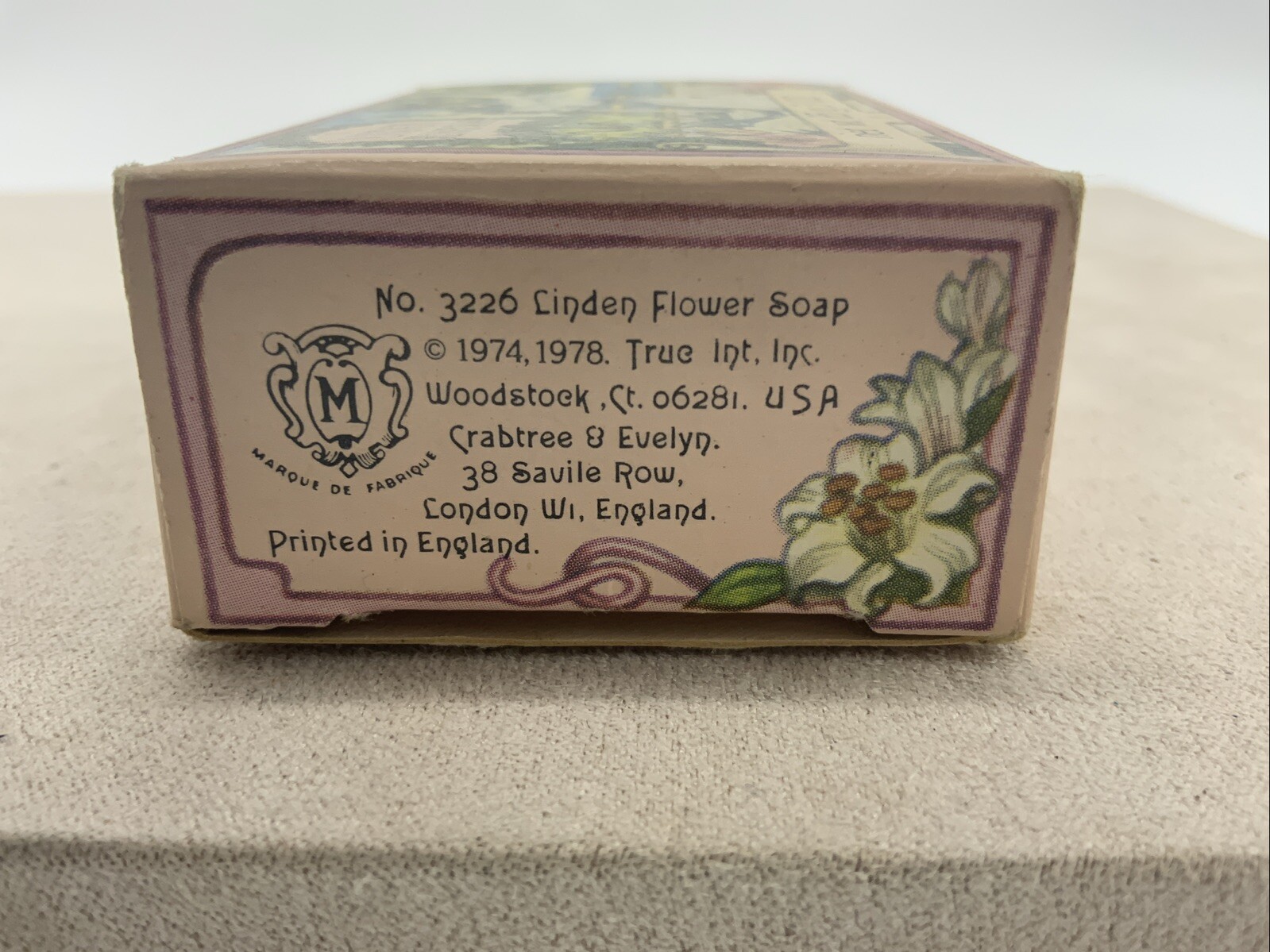 2 Vintage Crabtree & Evelyn Linden Flower Soaps 85g 3oz Each