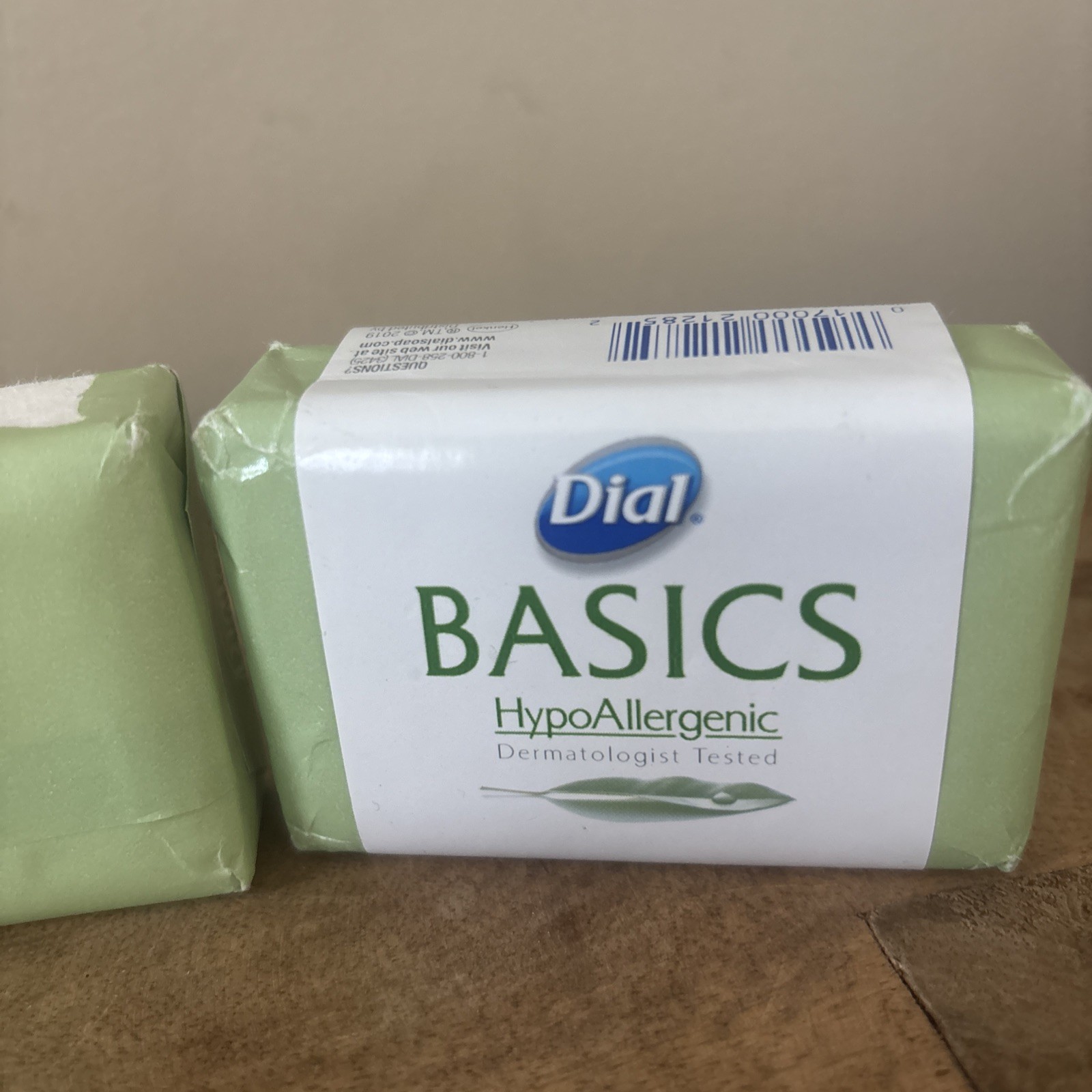 3 BARS Dial Basics Hypoallergenic Bar Soap 3.2 Oz EACH New Discontinued
