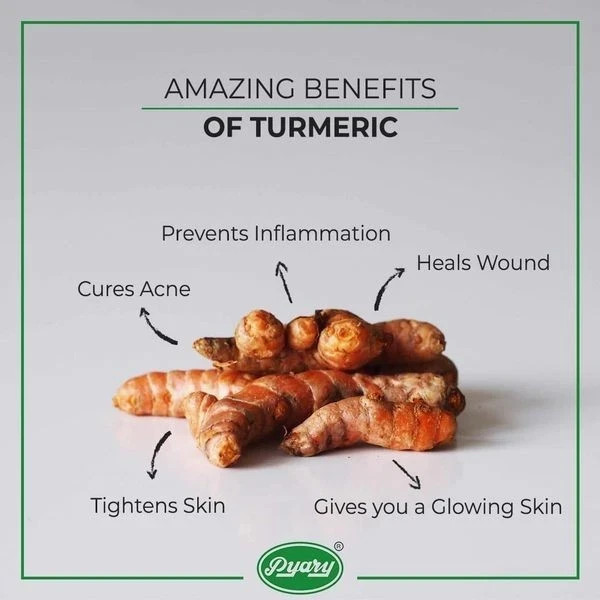 10 X Pyary ayurvedic turmeric soap 75 gms natural vegetable source صابون الكركم