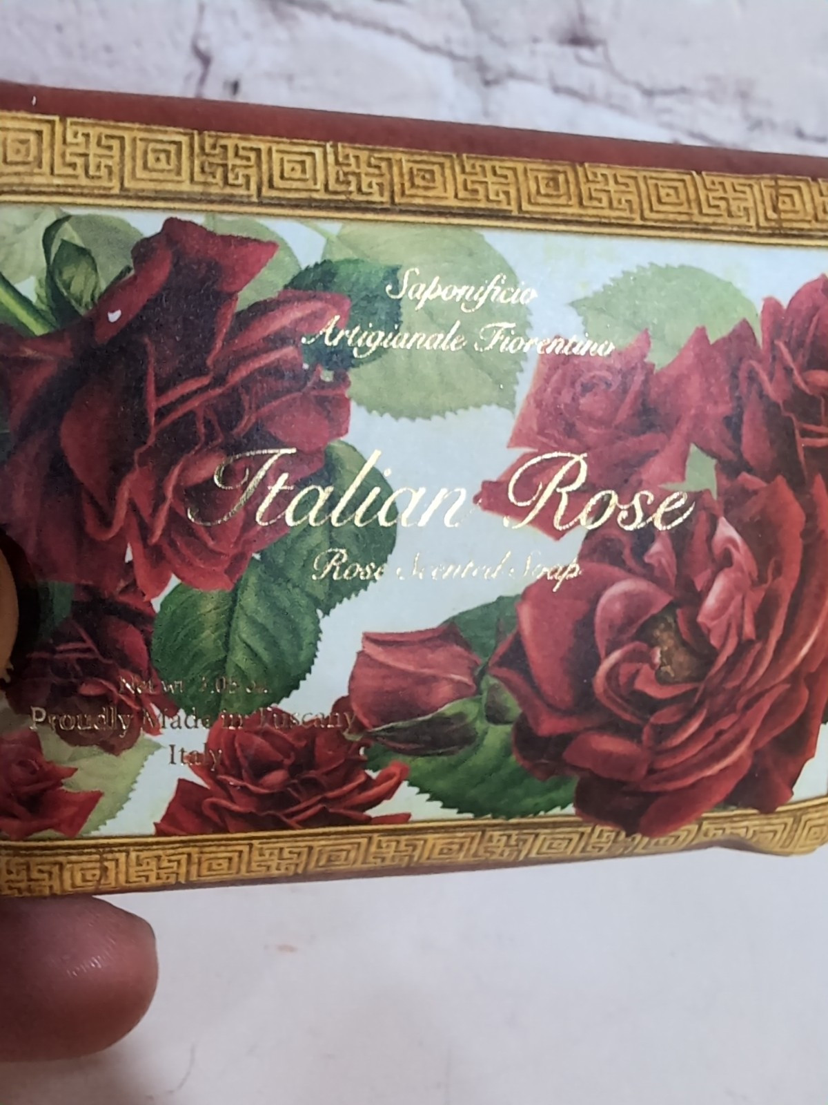 NEW Saponificio Artigianale Fiorentino Italian Rose 7.5 Oz. Soap Set Of 2 Soap