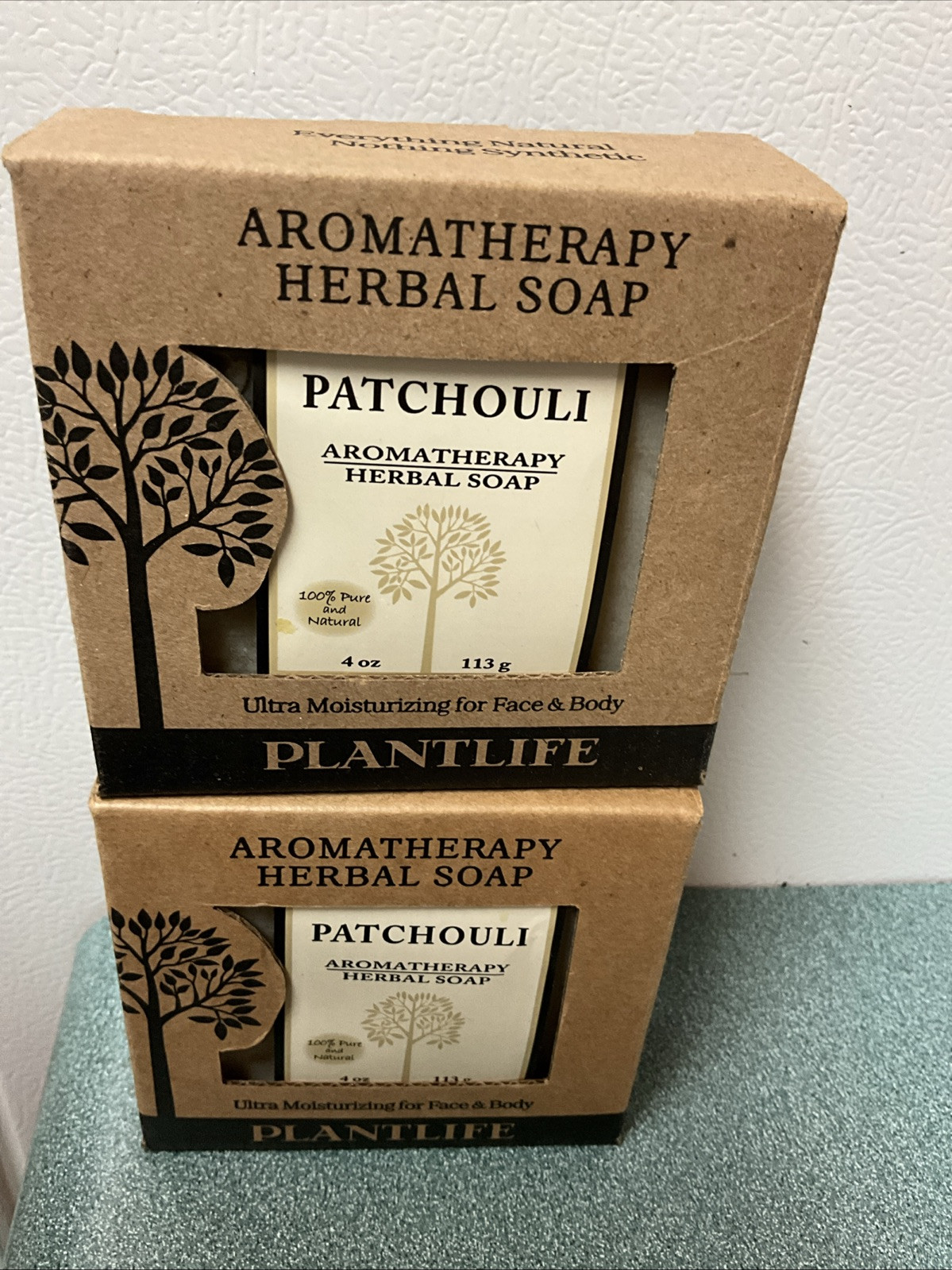 2 – Plantlife Aromatherapy Vegan Cold Pressed Herbal Bar Soap 4.5oz – Patchouli