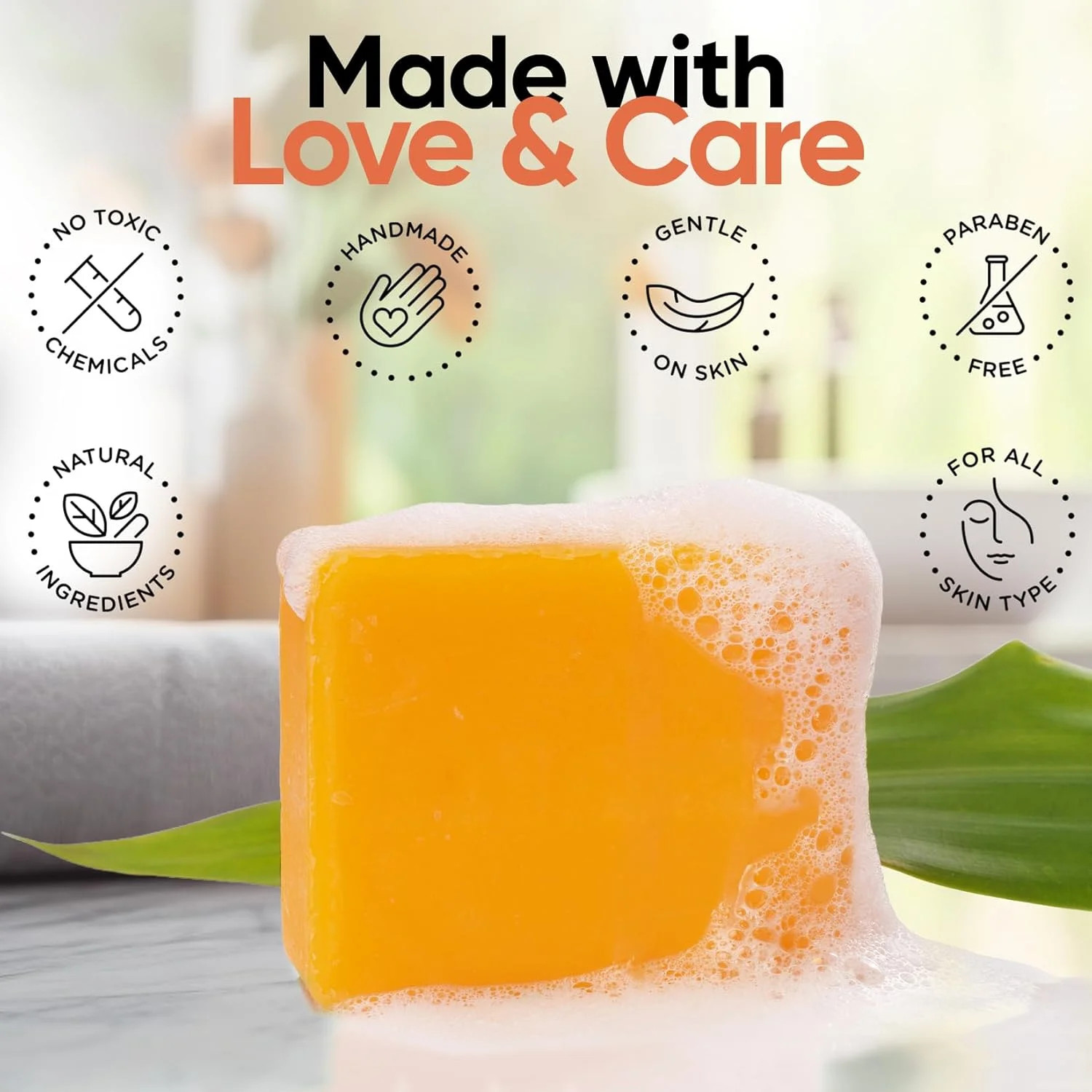 Papaya Soap Face & Body Wash – Skin Brightening Papaya Soap Bar for Dark Spots –