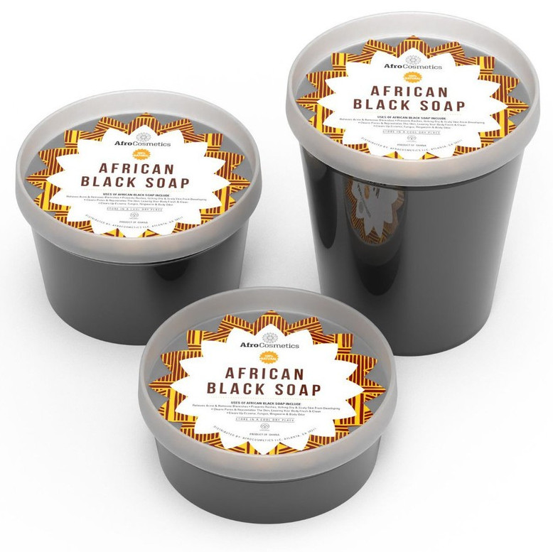 Pure Organic Raw African Black Soap Paste For Body and Face BUY 2 GET 1 FREE