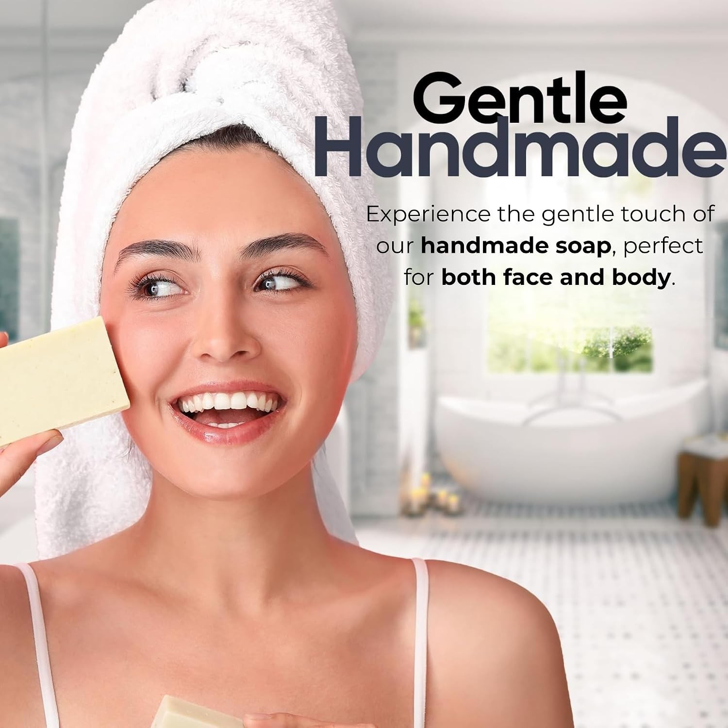 Handcrafted Grass-Fed Tallow Soap Bar – Gentle Face & Body Cleanser for Eczema