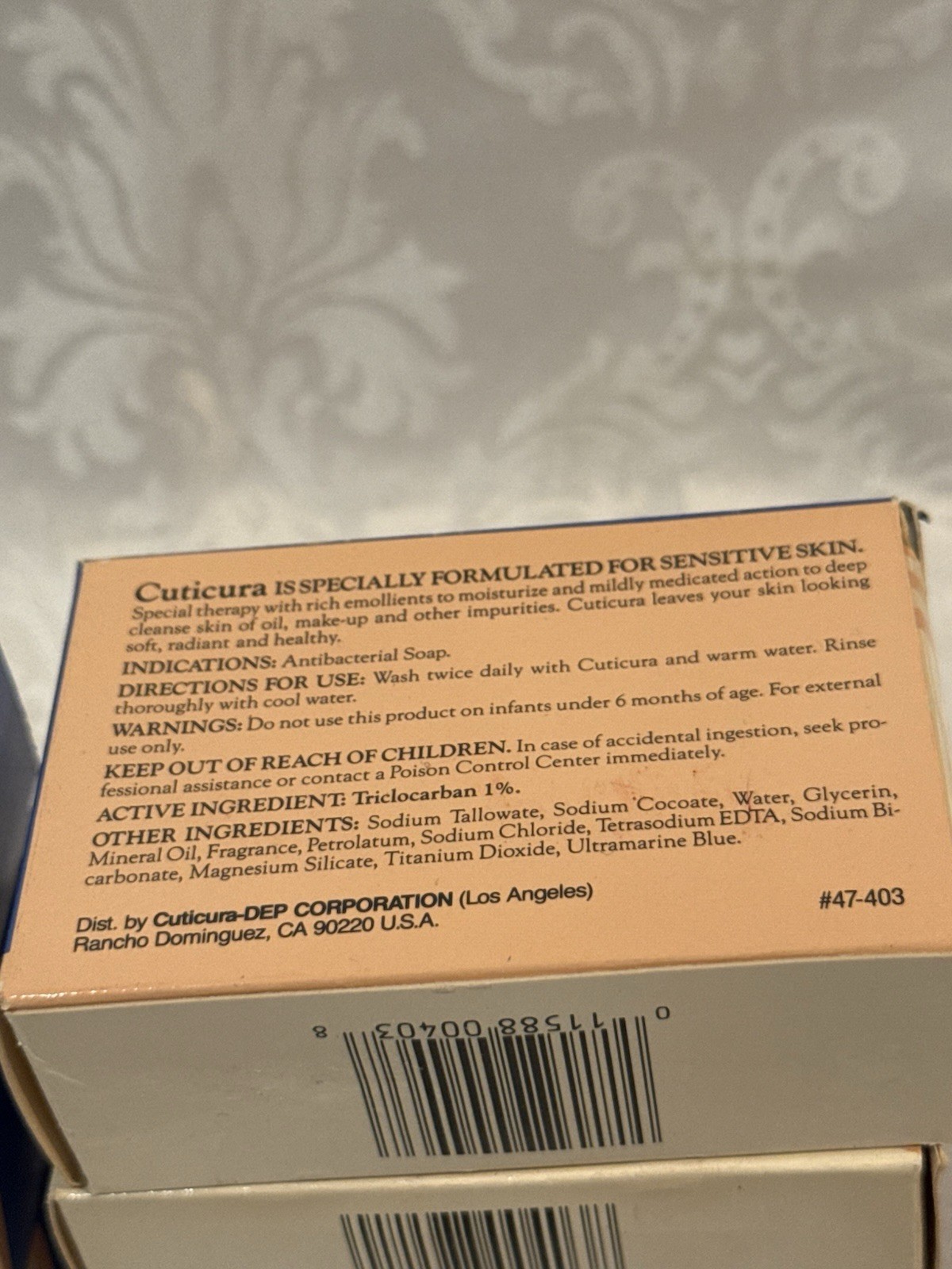 Vintage Cuticura Bar Soap, Original Mildly Medicated 6 Pack (B067) 5.26 OZ