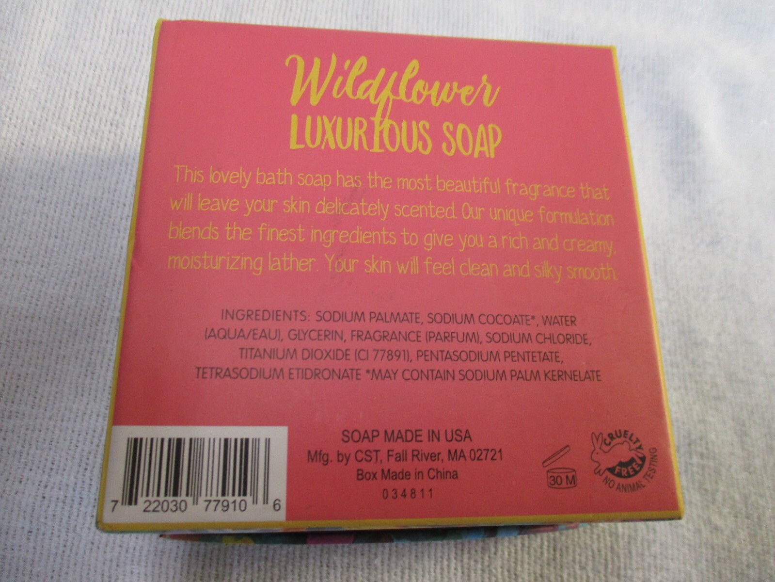 Wildflower Luxurious Soap Bar New in Open Box 722030779106