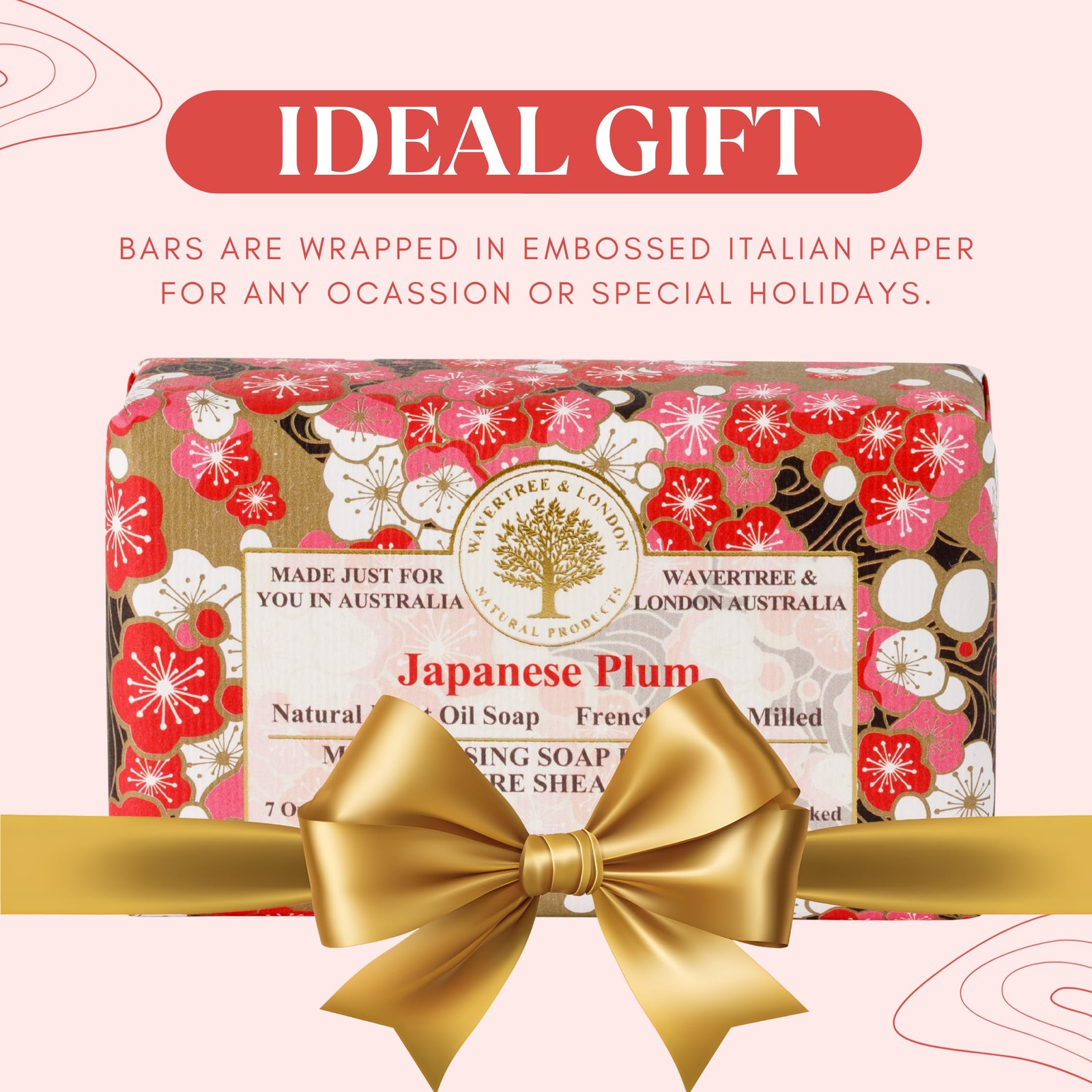 Wavertree and London Japanese Plum Scented Natural Soap (8 Bars), 7oz Moistur…