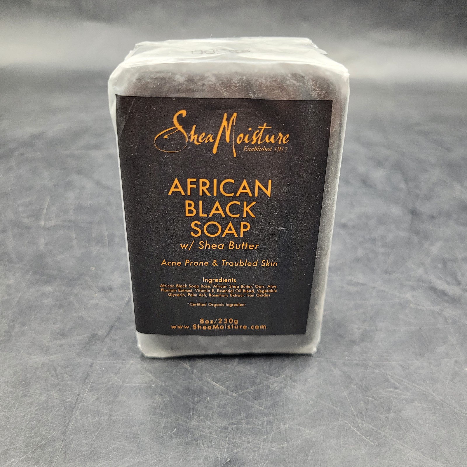 Shea Moisture African Black Soap w/ Shea Butter Acne Troubled Skin 8 oz Bar