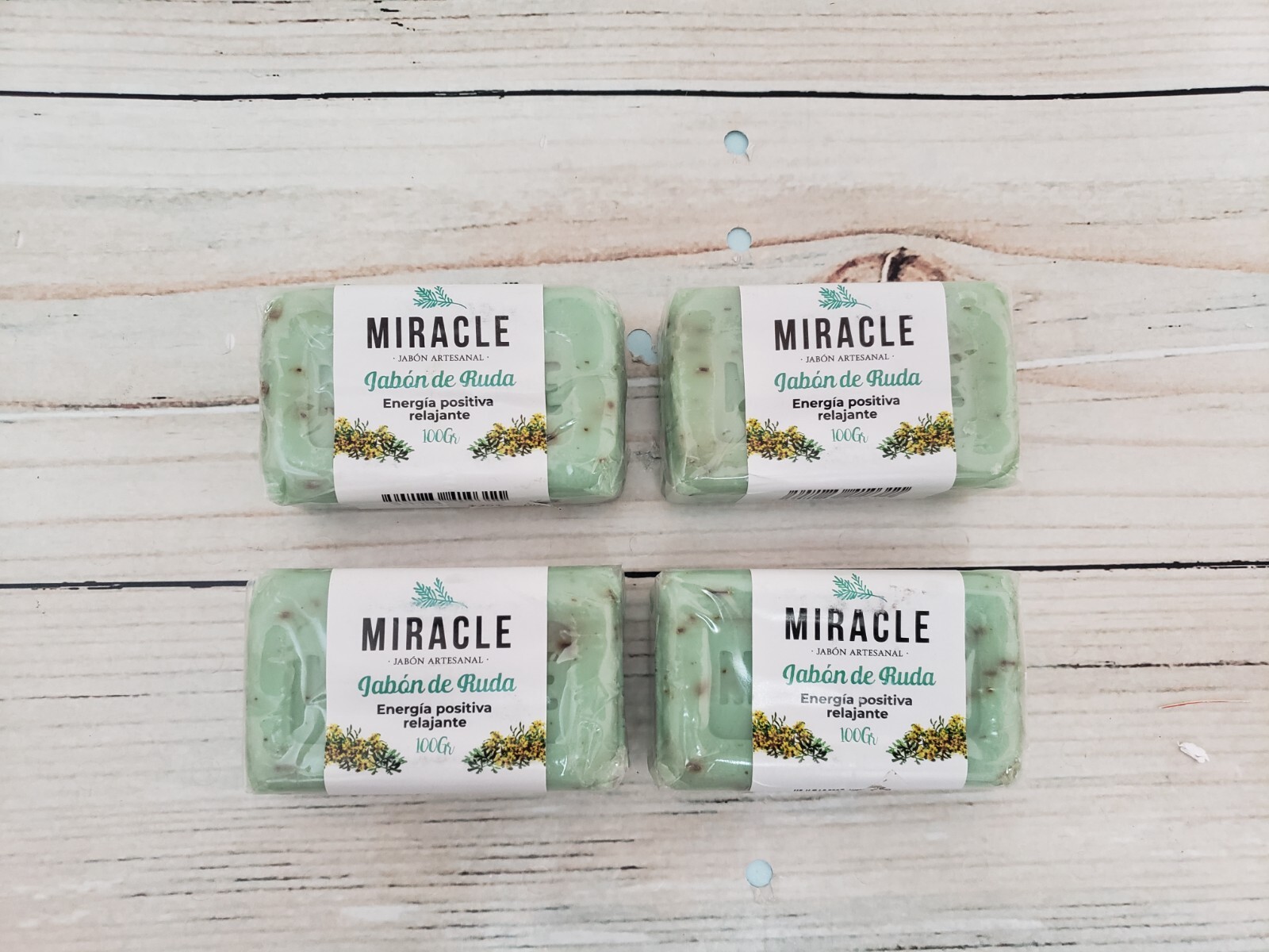 Jabon de Ruda – Jabon Artesanal – Energia Positiva Relajante 100gr. 4 Pack- Soap